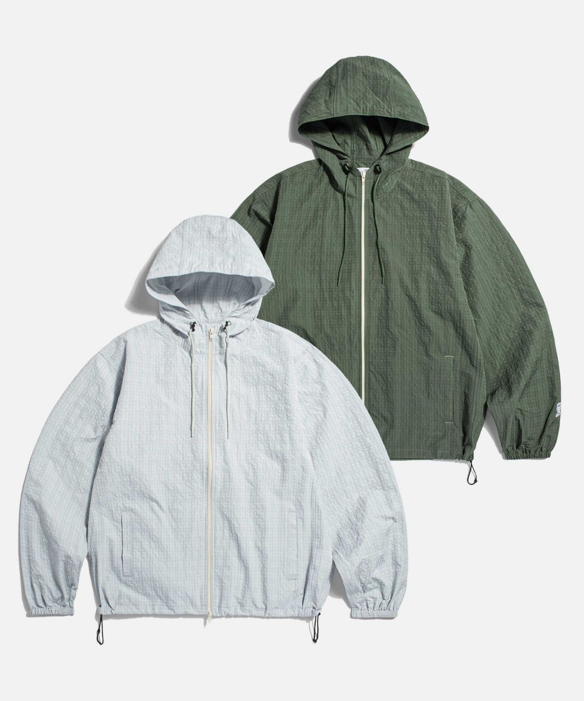 피도디도(FIDO DIDO) Vintage Check Zip Hoodie Light Grey