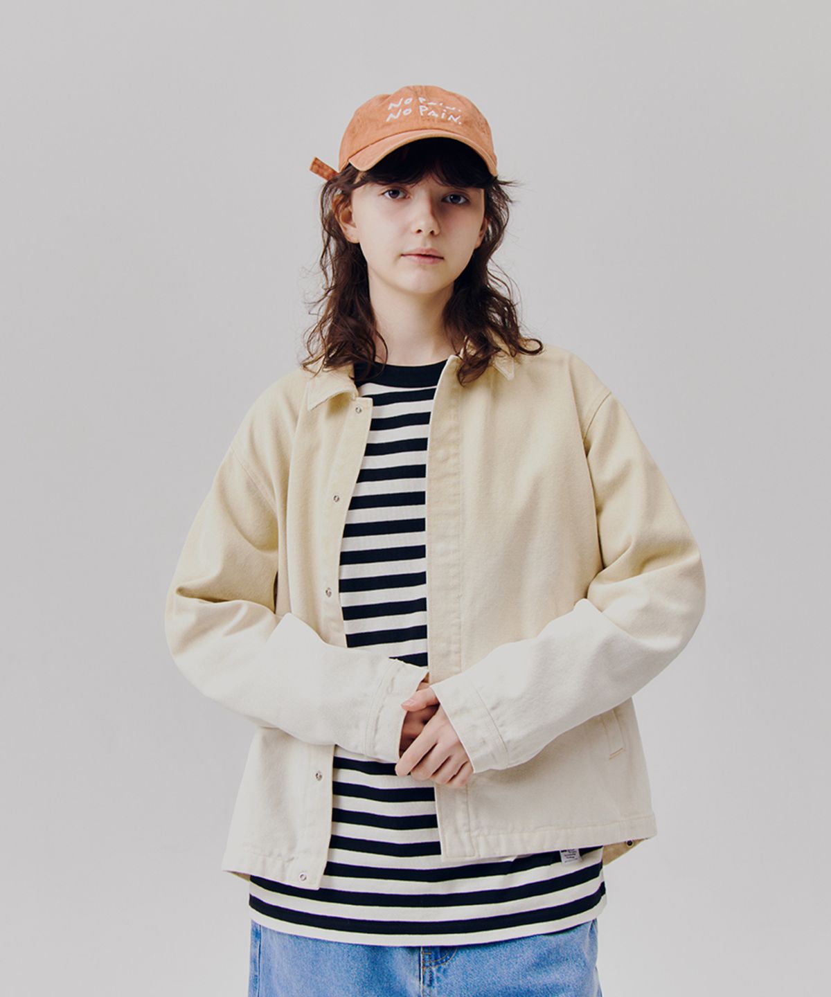 피도디도(FIDO DIDO) Washed Cotton Trucker Jacket Sand