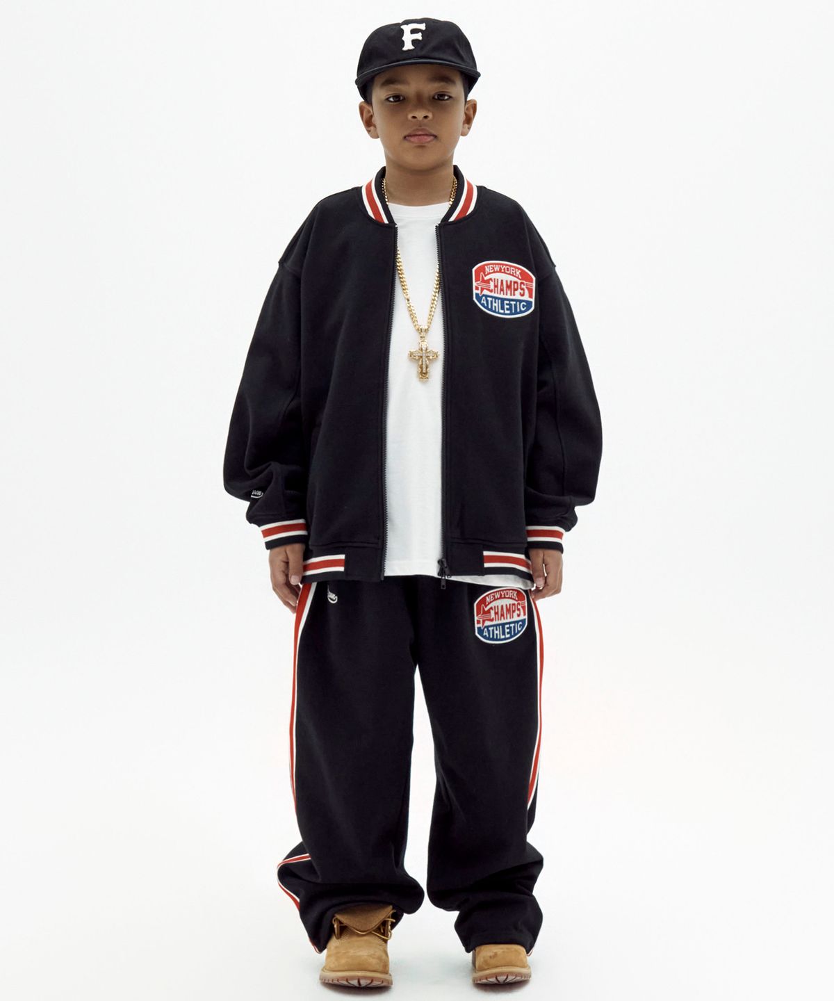테이크이지 키즈(TAKEASY KIDS) 자이언트핏 챔스 셋업 (블랙)