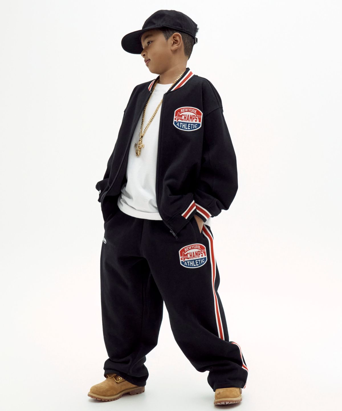 테이크이지 키즈(TAKEASY KIDS) 자이언트핏 챔스 셋업 (블랙)