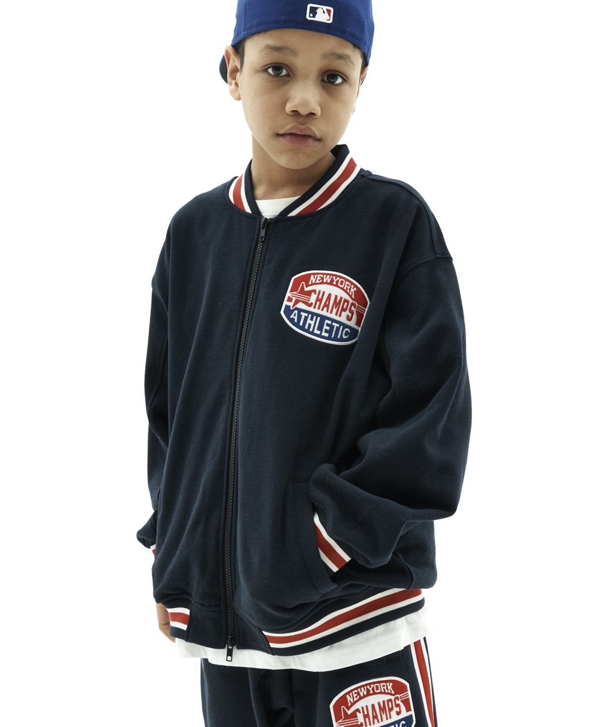 테이크이지 키즈(TAKEASY KIDS) 자이언트핏 챔스 셋업 (네이비)