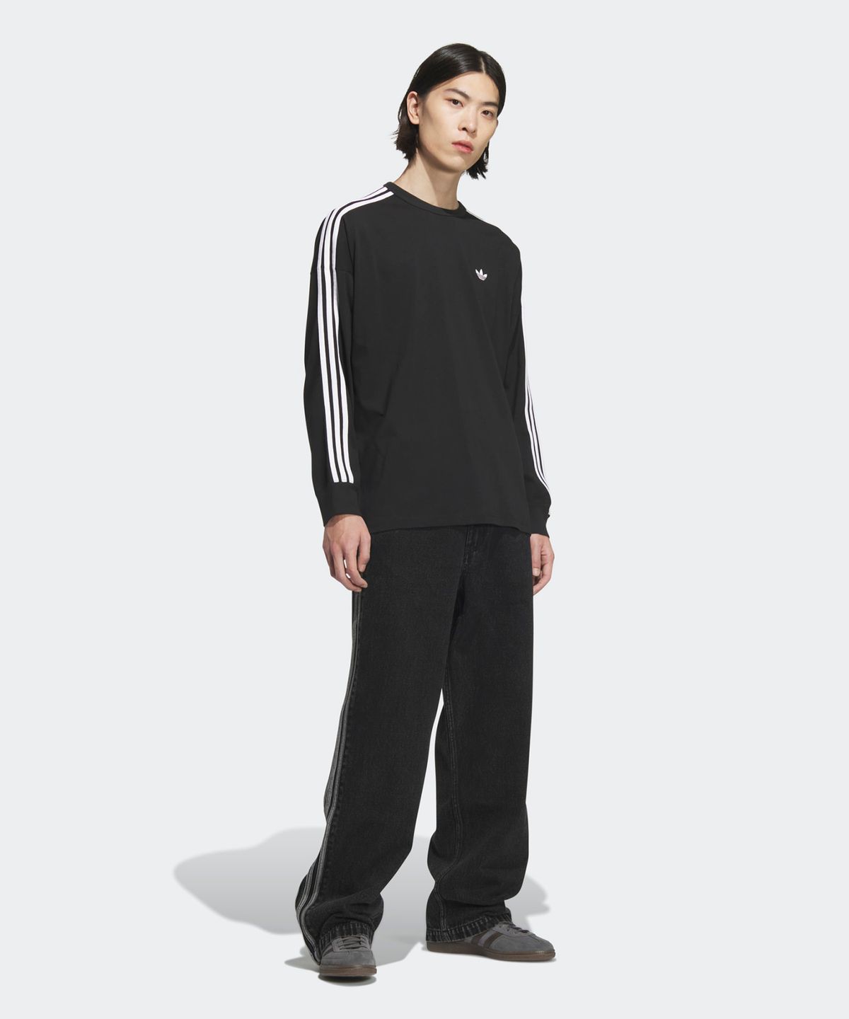 아디다스(ADIDAS) 긴팔 티 - 블랙 / JV9278
