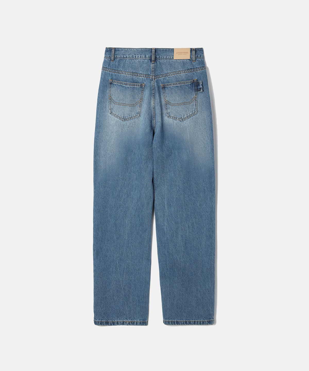 디써티원(DTHIRTYONE) Wide Straight Denim Pants (Mid Blue)