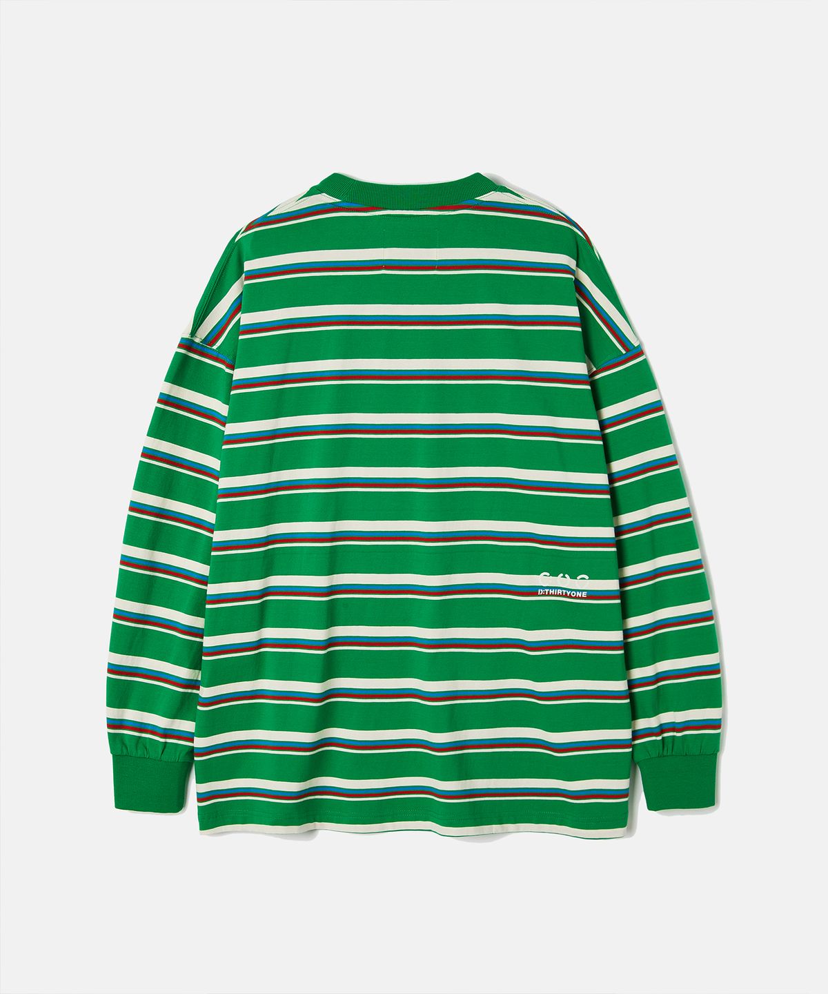 디써티원(DTHIRTYONE) (WOMAN) Multi Stripe Long-Sleeved T-Shirt (Green)