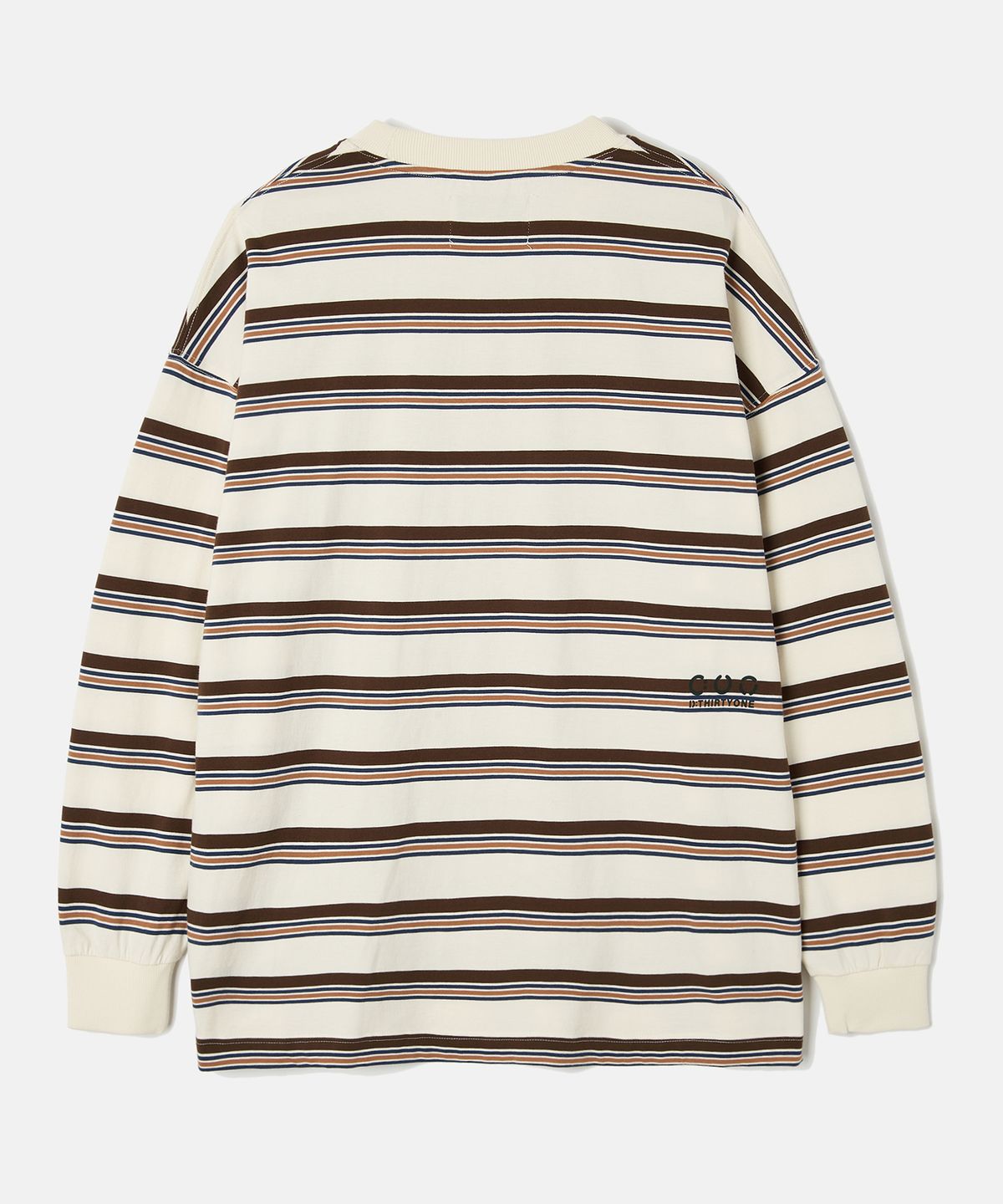 디써티원(DTHIRTYONE) (WOMAN) Multi Stripe Long-Sleeved T-Shirt (Almond)