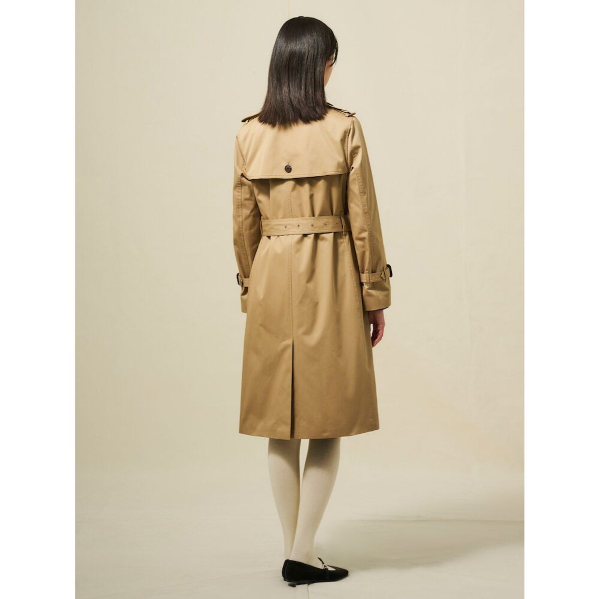 빈폴 레이디스(BEANPOLE LADIES) [Essential] 롱 트렌치 코트  베이지 (BF523TE01A)