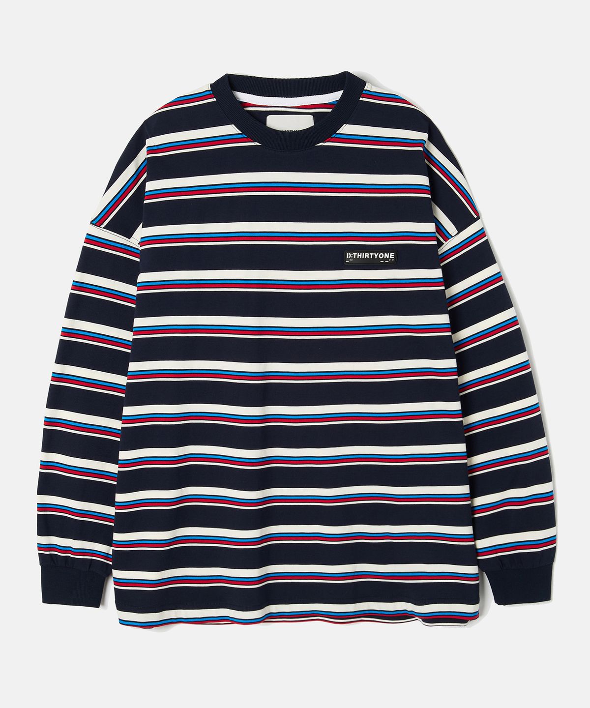 디써티원(DTHIRTYONE) Multi Stripe Long-Sleeved T-Shirt (Navy)