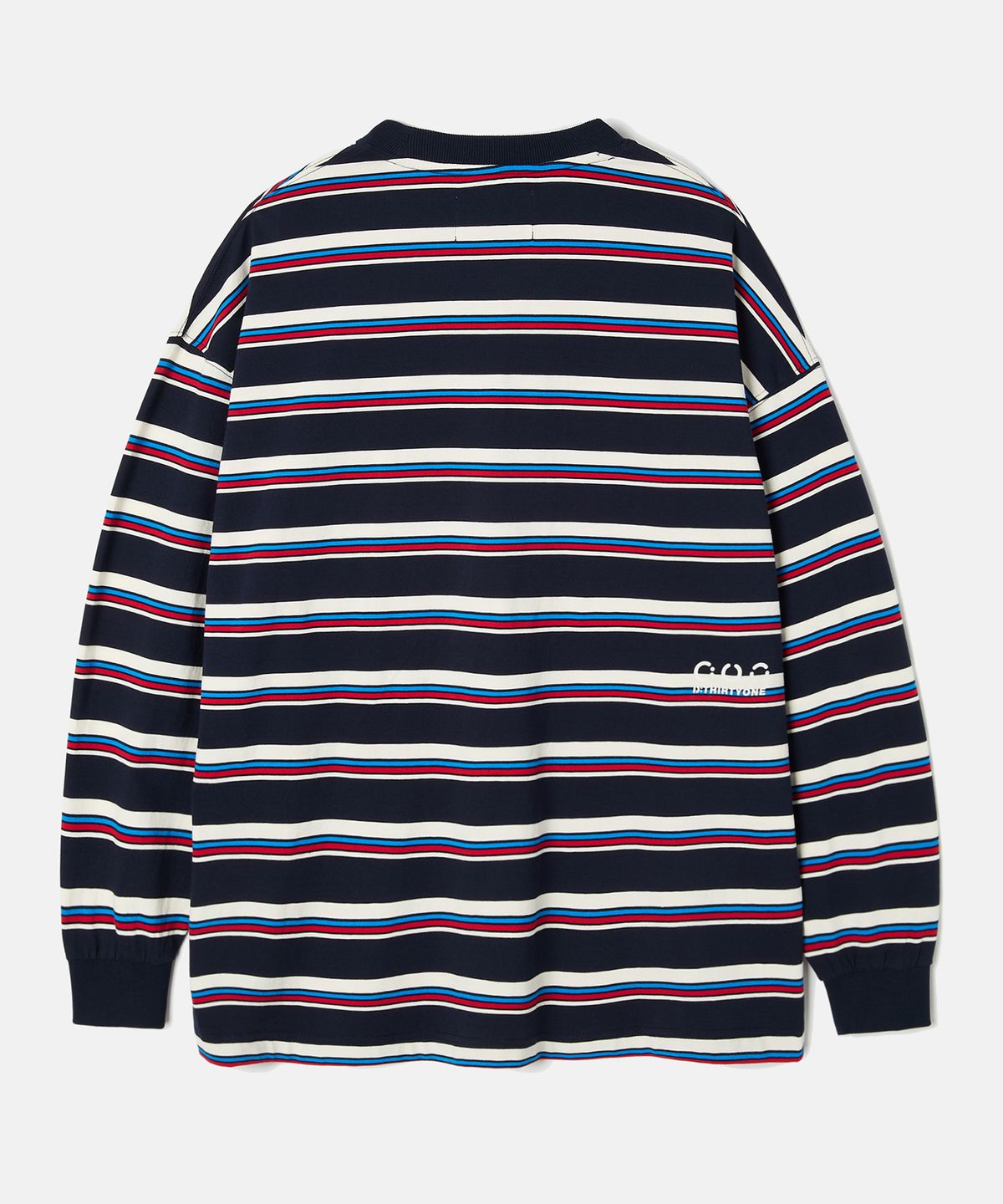 디써티원(DTHIRTYONE) Multi Stripe Long-Sleeved T-Shirt (Navy)
