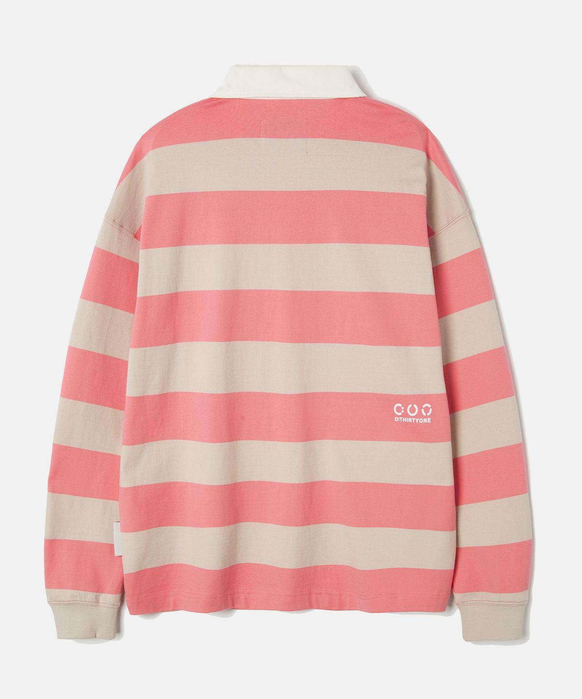 디써티원(DTHIRTYONE) (WOMAN) Stripe Rugby Polo (Salmon Pink)