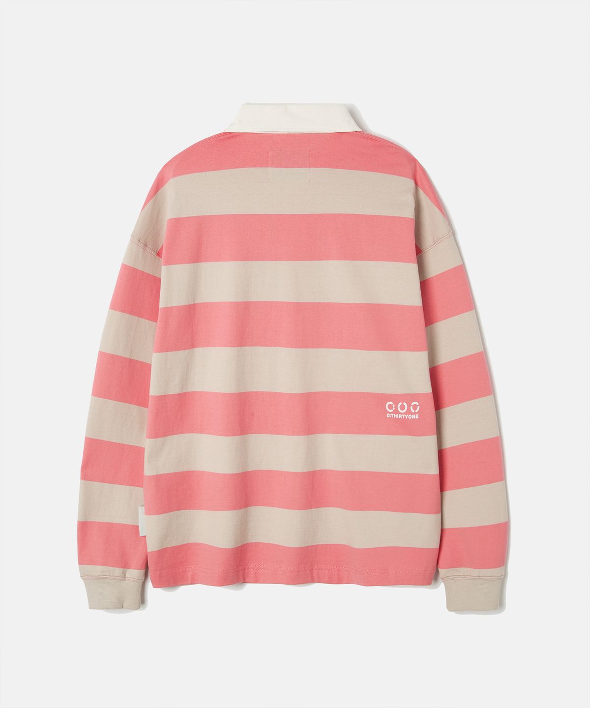 디써티원(DTHIRTYONE) Stripe Rugby Polo (Salmon Pink)