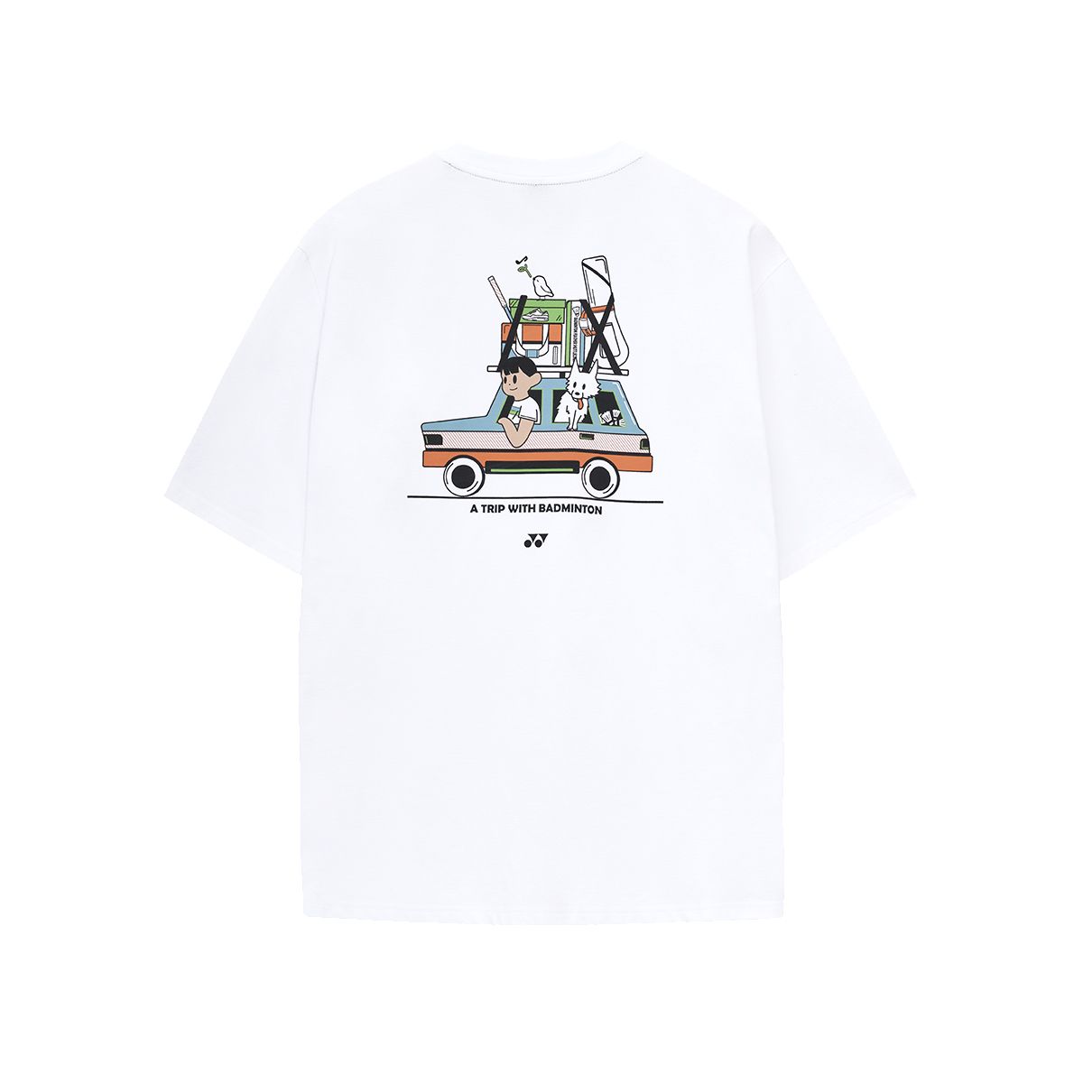 요넥스(YONEX) 251TS047U 화이트 남녀공용 트래블 스토리 반팔 티셔츠