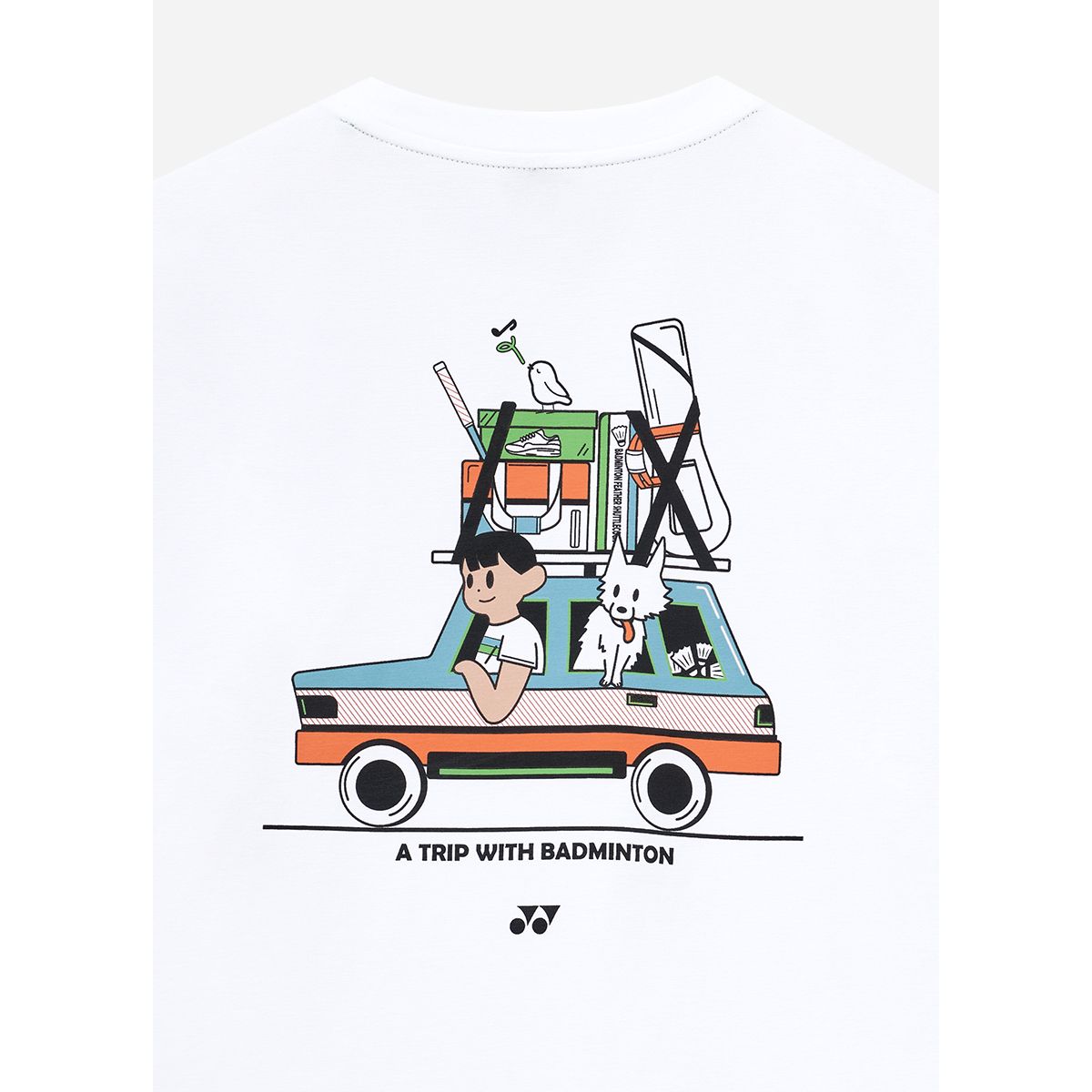 요넥스(YONEX) 251TS047U 화이트 남녀공용 트래블 스토리 반팔 티셔츠
