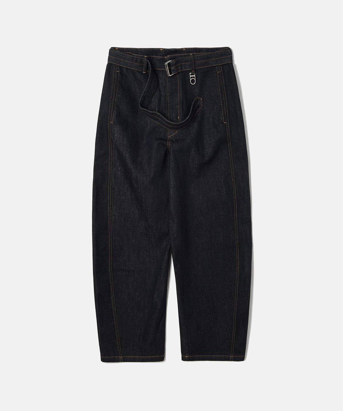 디써티원(DTHIRTYONE) (WOMAN) Belted Wide-Curve Denim Pants (Indigo)