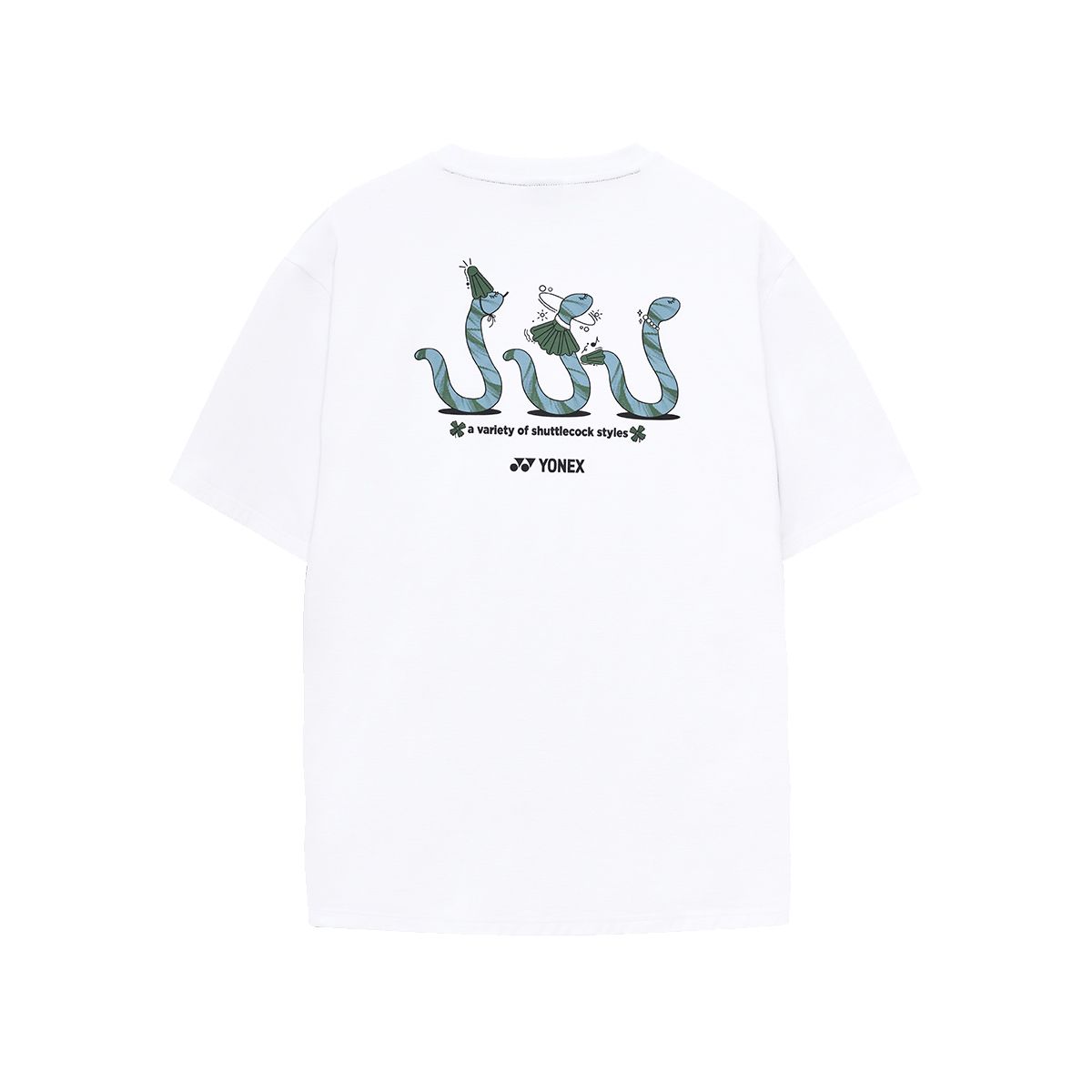 요넥스(YONEX) 251TS049U 화이트 남녀공용 뱀띠 그래픽 반팔 티셔츠