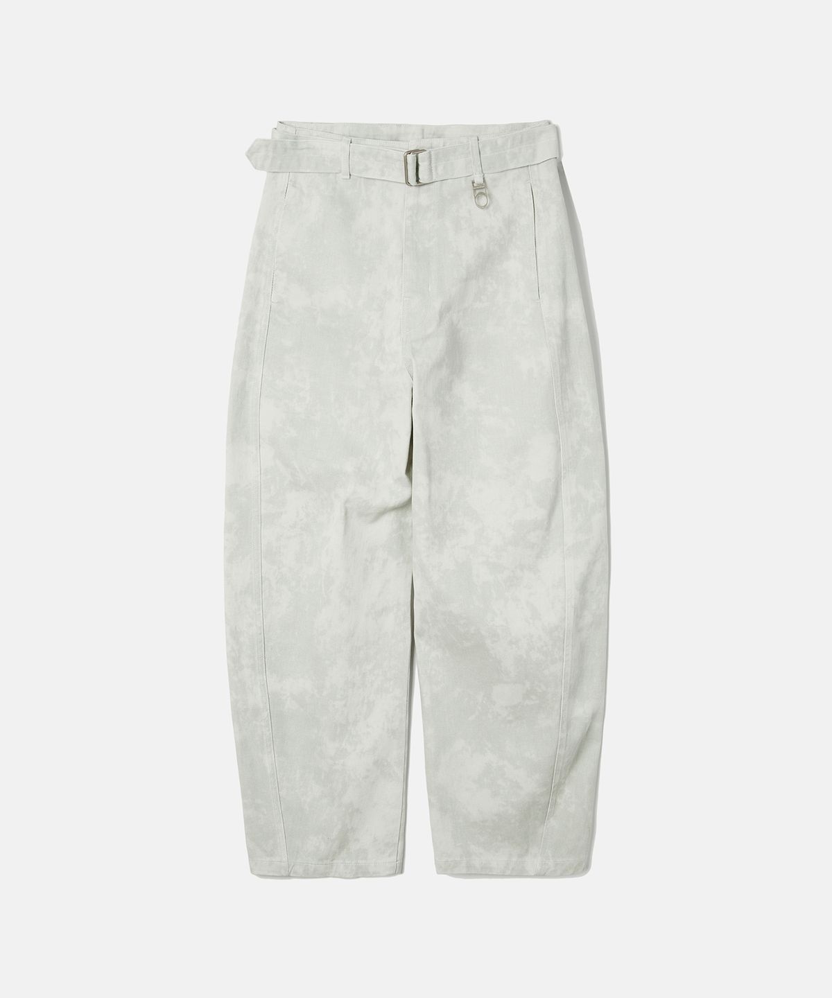 디써티원(DTHIRTYONE) (WOMAN) Belted Wide-Curve Denim Pants (Marble Grey)