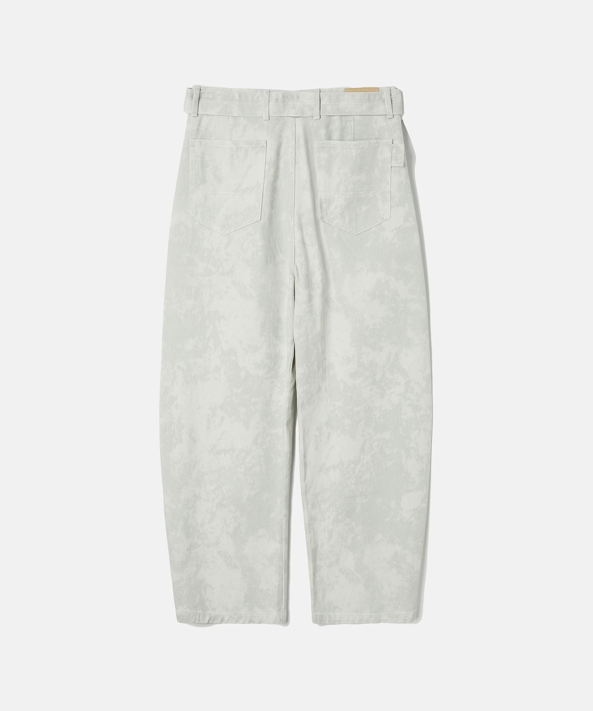 디써티원(DTHIRTYONE) (WOMAN) Belted Wide-Curve Denim Pants (Marble Grey)