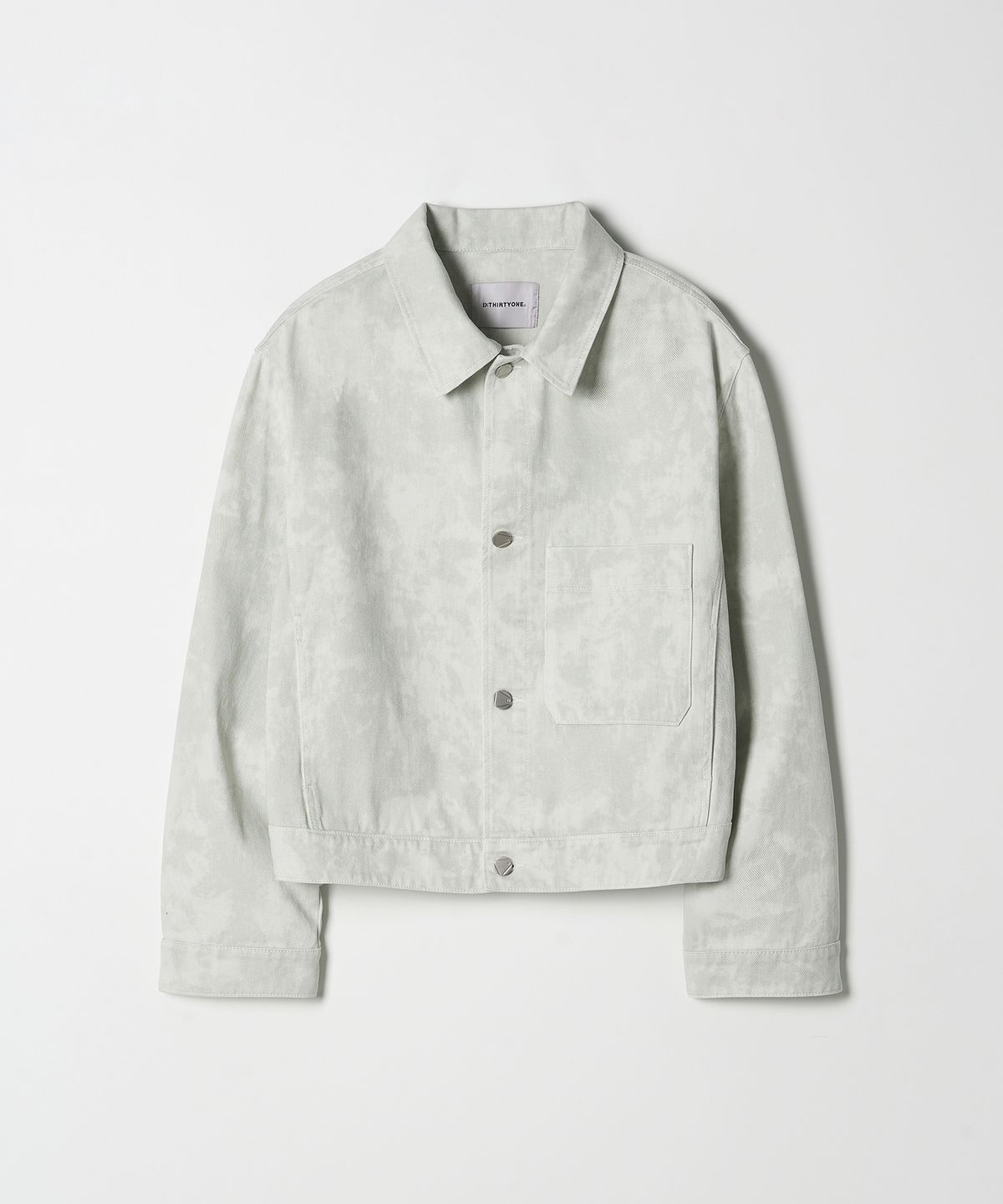 디써티원(DTHIRTYONE) (WOMAN) Trucker Jacket Type I (Marble Grey)