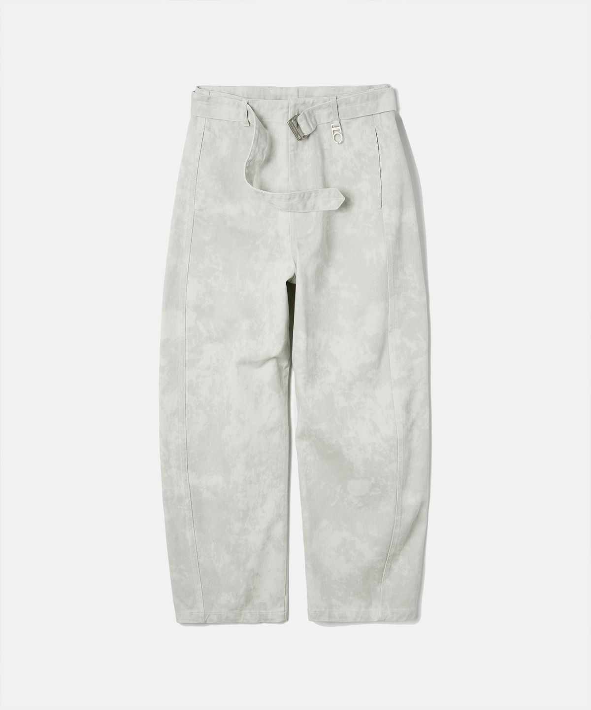 디써티원(DTHIRTYONE) Belted Wide-Curve Denim Pants (Marble Grey)