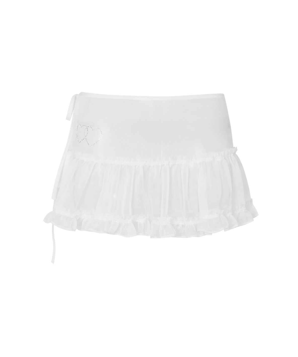 루루서울(LOULOUSEOUL) Glow Sheer Layering Skirt (White)