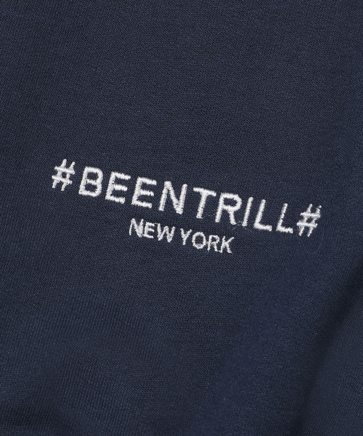 빈트릴(BEENTRILL) 에센셜 해시태그 후드 집업(인디고)