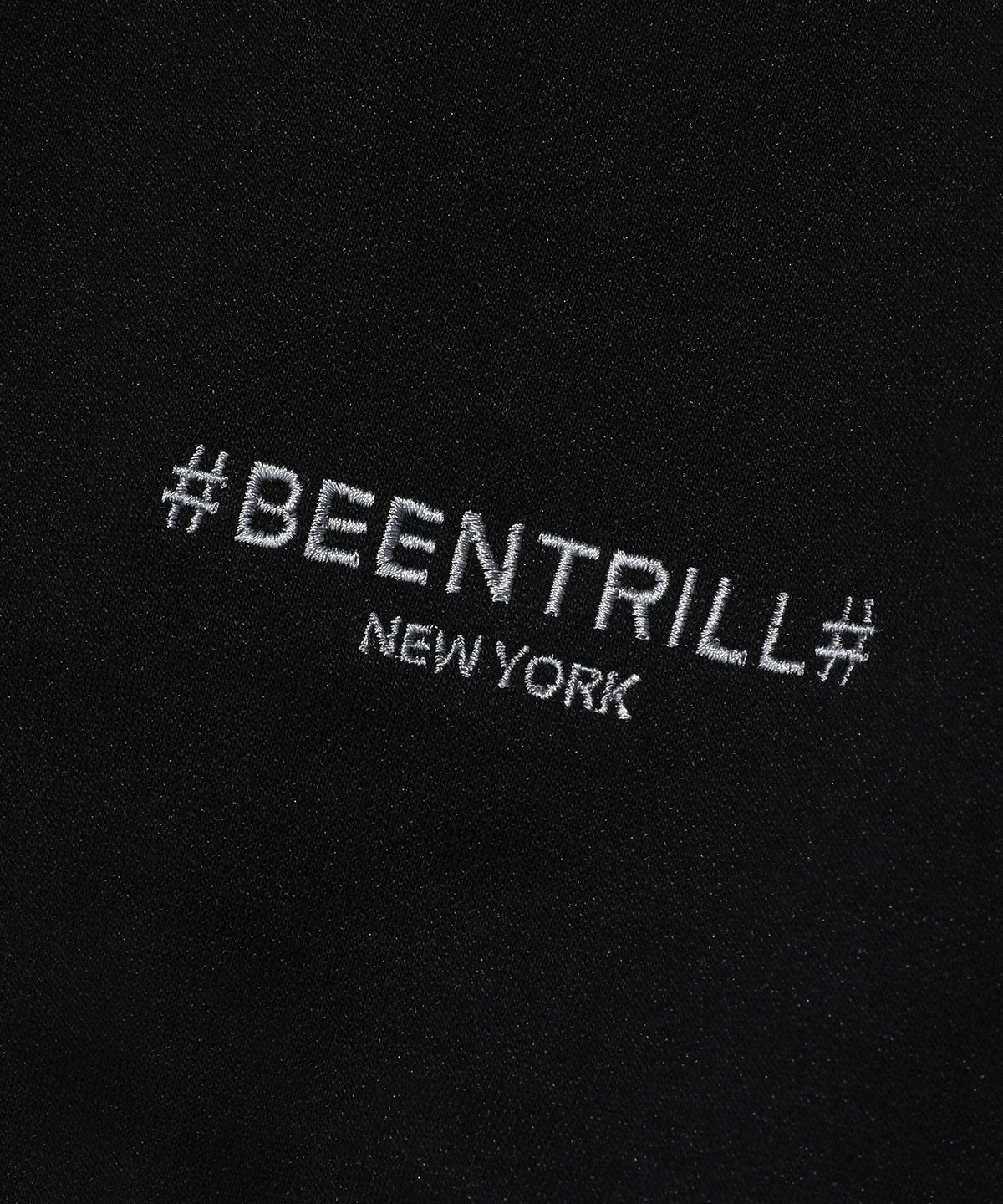 빈트릴(BEENTRILL) 에센셜 해시태그 후드 집업(블랙)
