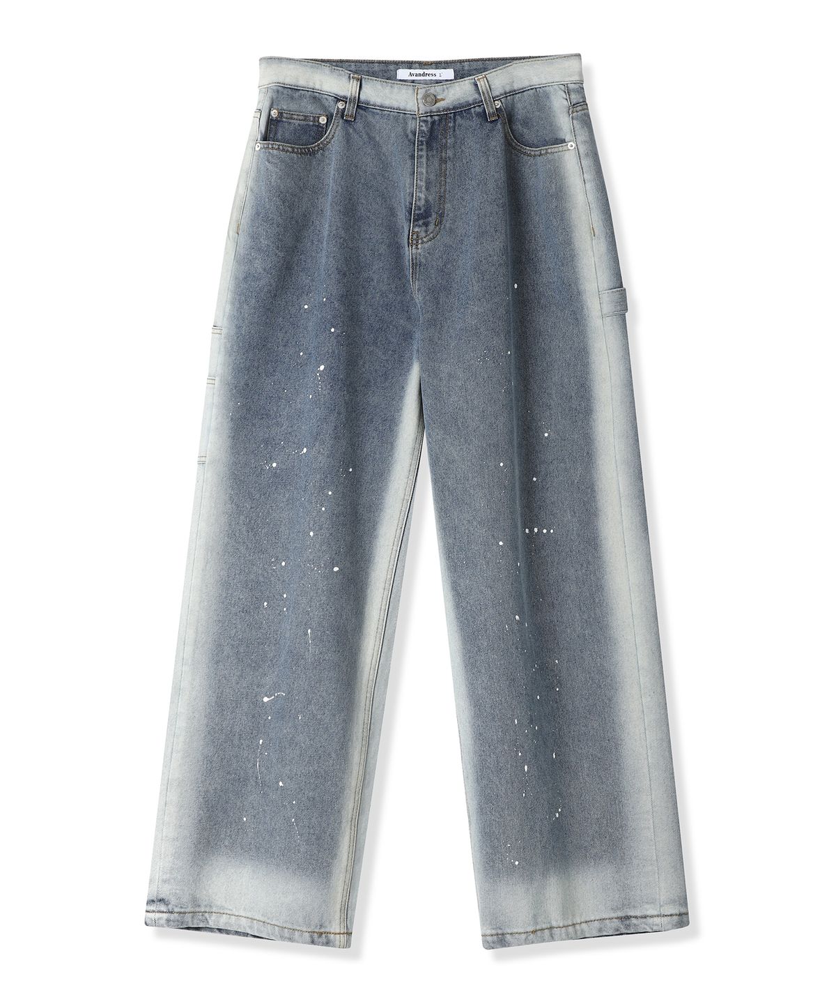 어반드레스(AVANDRESS) Painting Hammer Wide Pants LIGHT BLUE