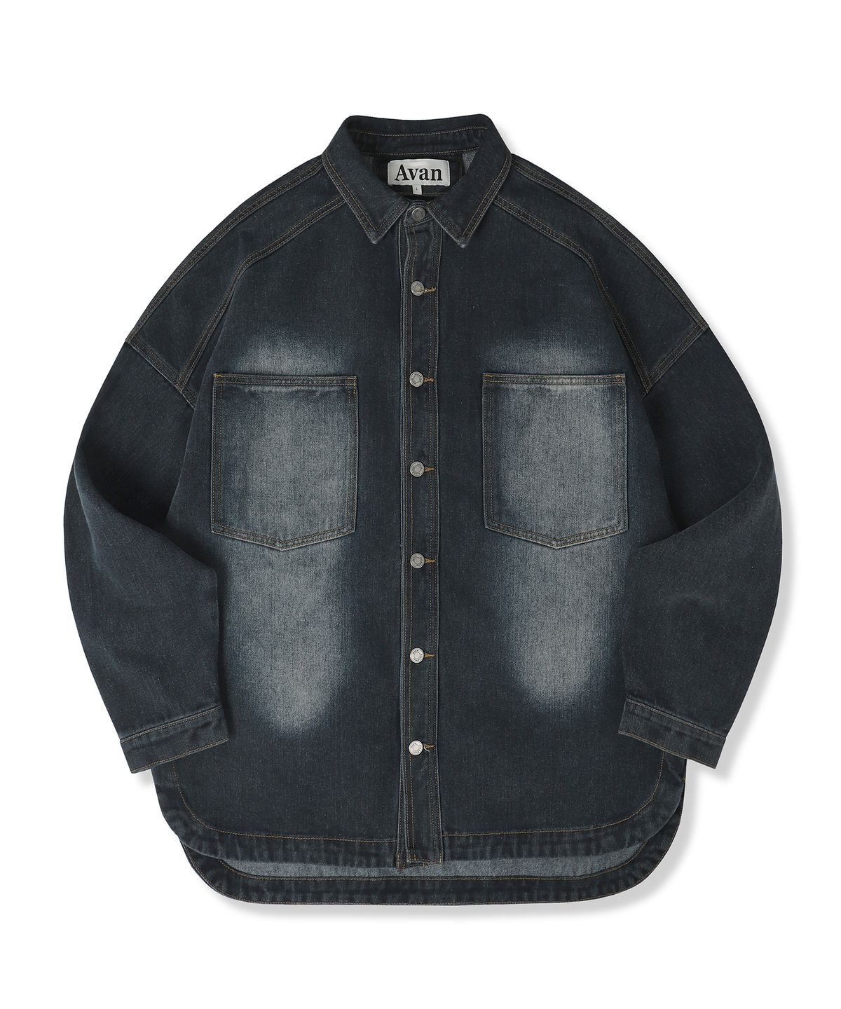 어반드레스(AVANDRESS) Buko Pocket Denim Shirt DEEP BLUE