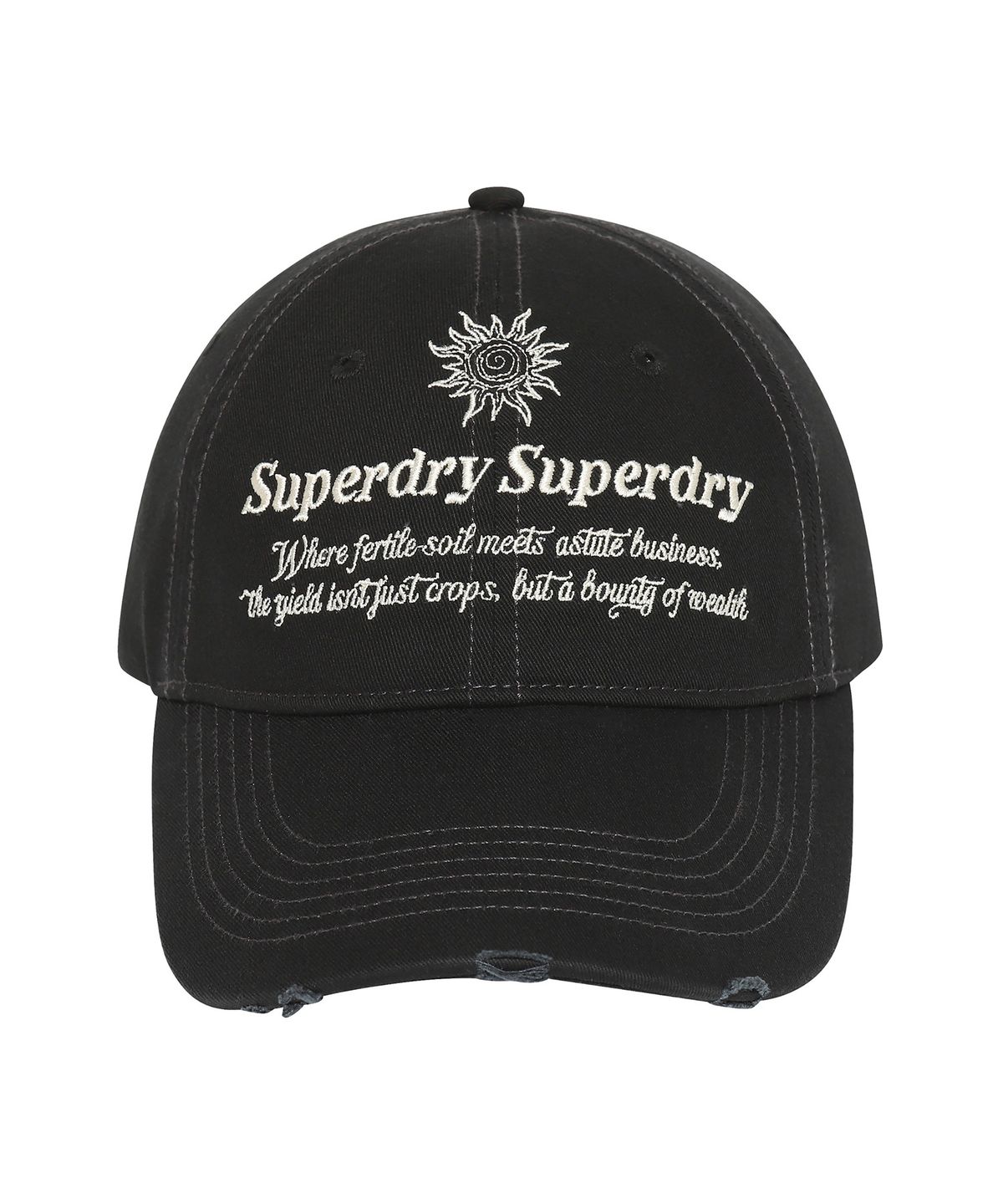 슈퍼드라이(SUPERDRY) 빈티지 자수 볼캡 블랙