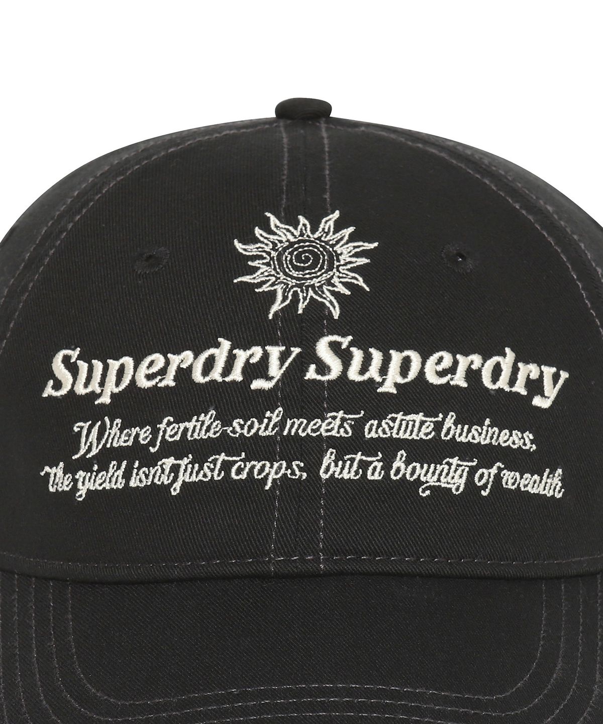 슈퍼드라이(SUPERDRY) 빈티지 자수 볼캡 블랙