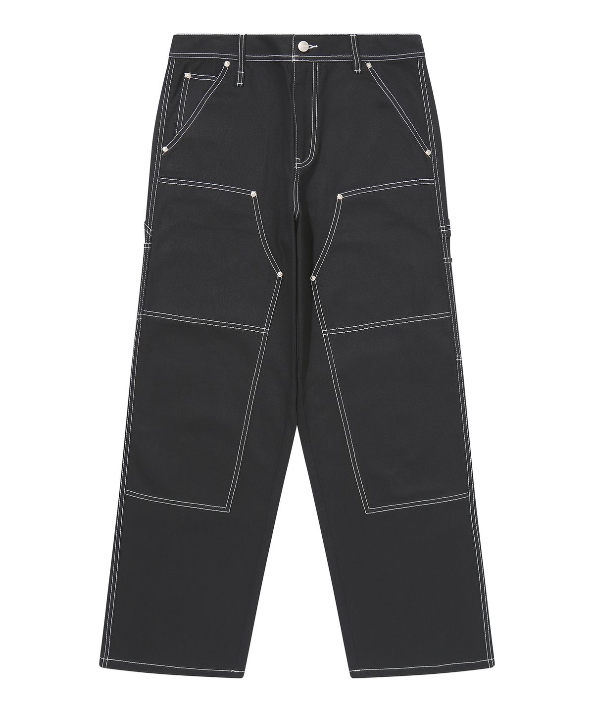 슈퍼드라이(SUPERDRY) 더블니 코튼 워크팬츠 블랙