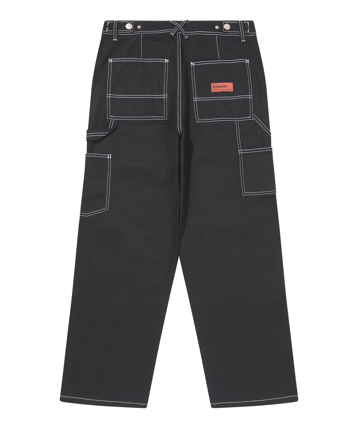 슈퍼드라이(SUPERDRY) 더블니 코튼 워크팬츠 블랙