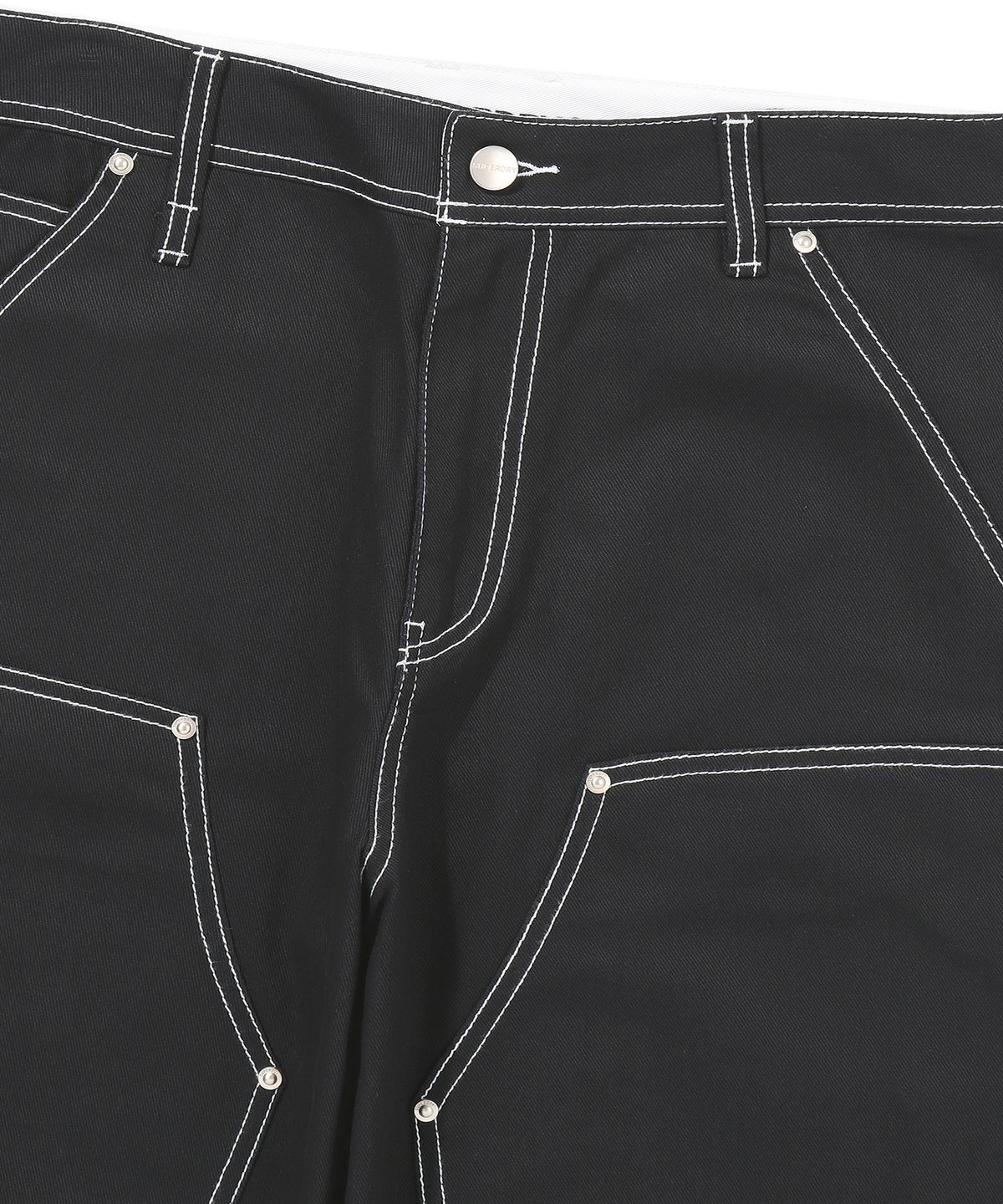 슈퍼드라이(SUPERDRY) 더블니 코튼 워크팬츠 블랙