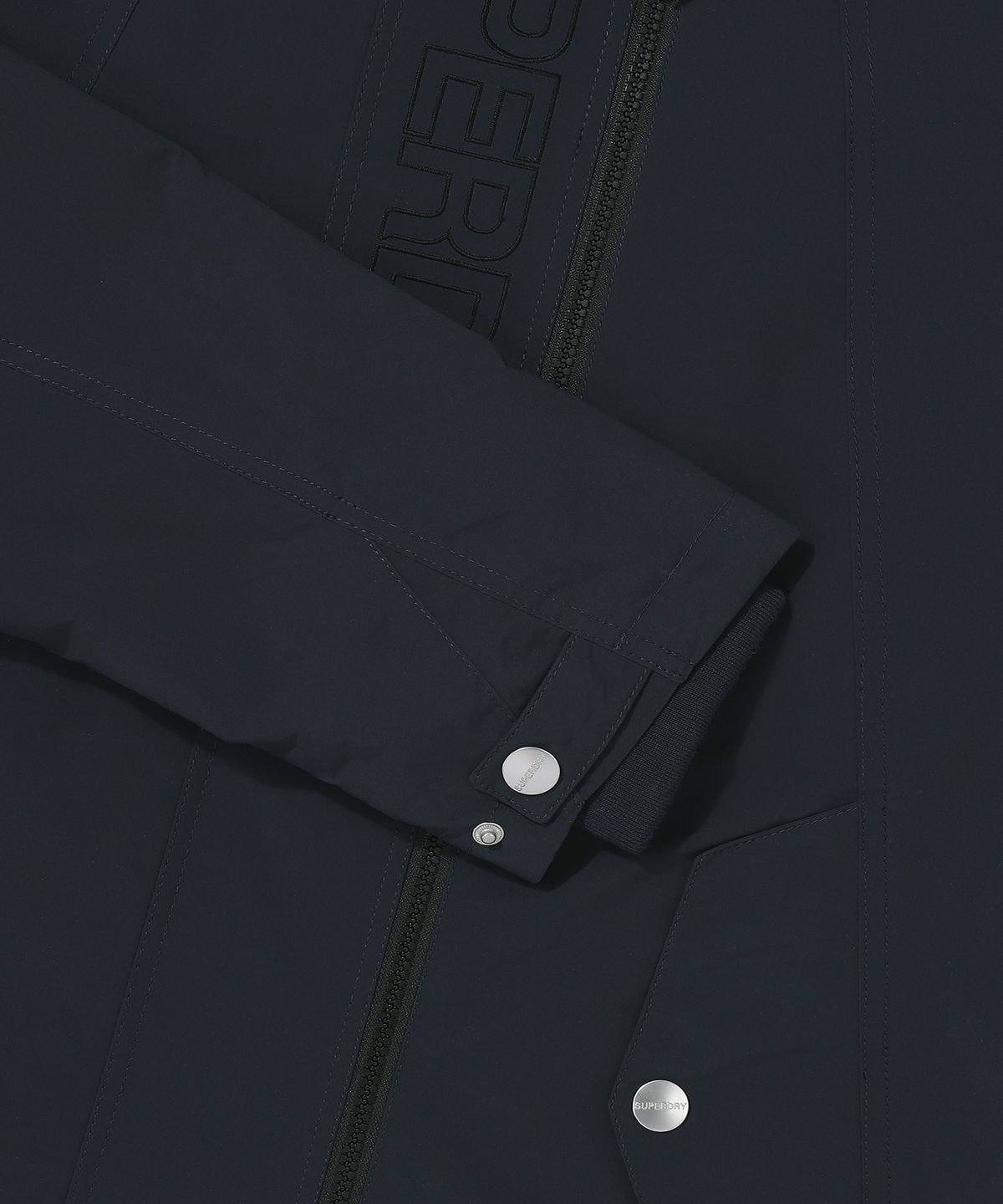 슈퍼드라이(SUPERDRY) 하이넥 윈드브레이커 자켓 네이비