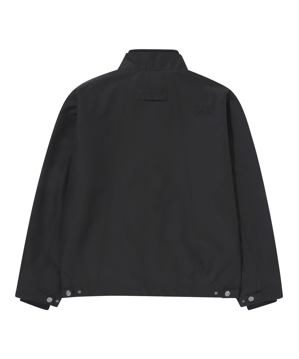 슈퍼드라이(SUPERDRY) 하이넥 윈드브레이커 자켓 블랙