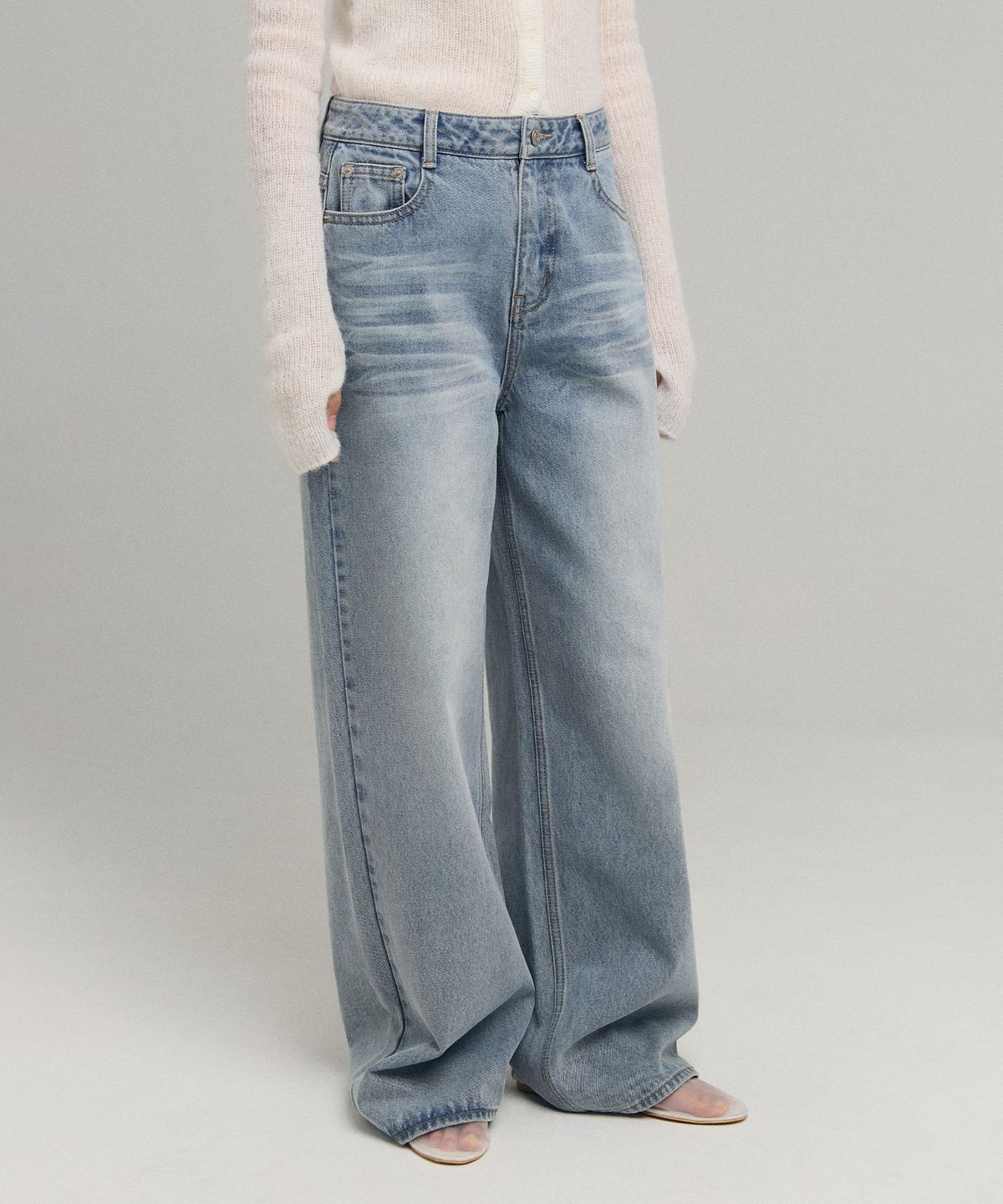 로우타이드(LOW TIDE) CLASSIC MID-RISE DENIM PANTS [BLUE]