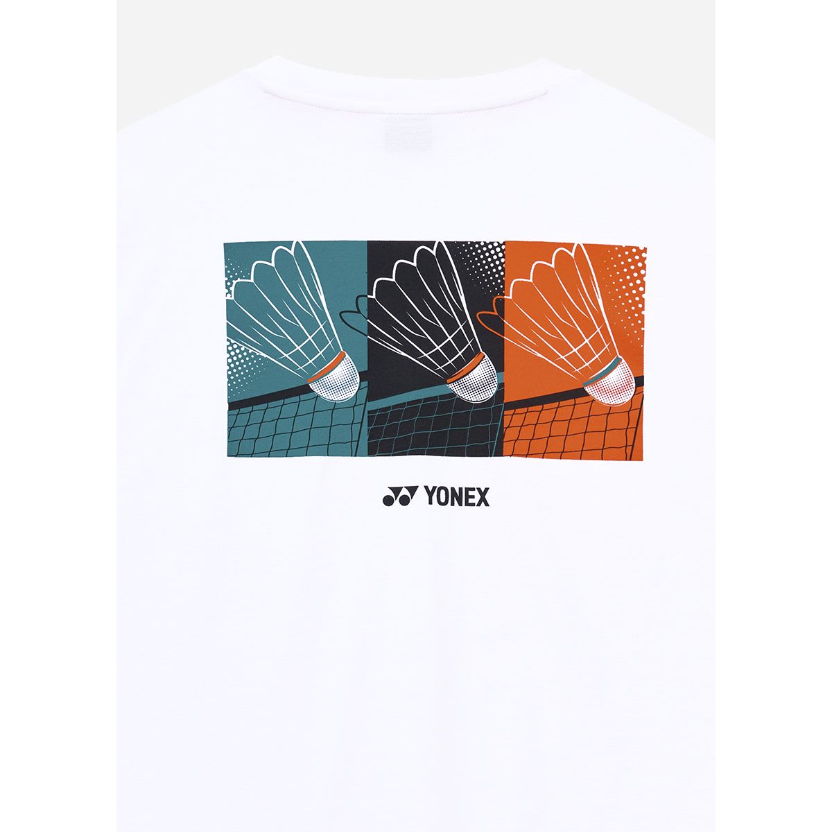 요넥스(YONEX) 251TS062U 화이트 남녀공용 셔틀콕 팝 아트 반팔 티셔츠