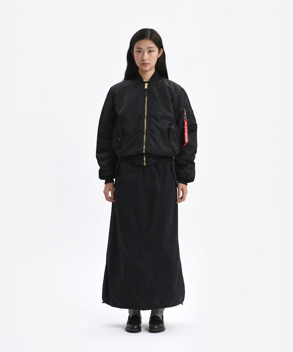 알파 인더스트리(ALPHA INDUSTRIES) 드로코드 스커트 블랙