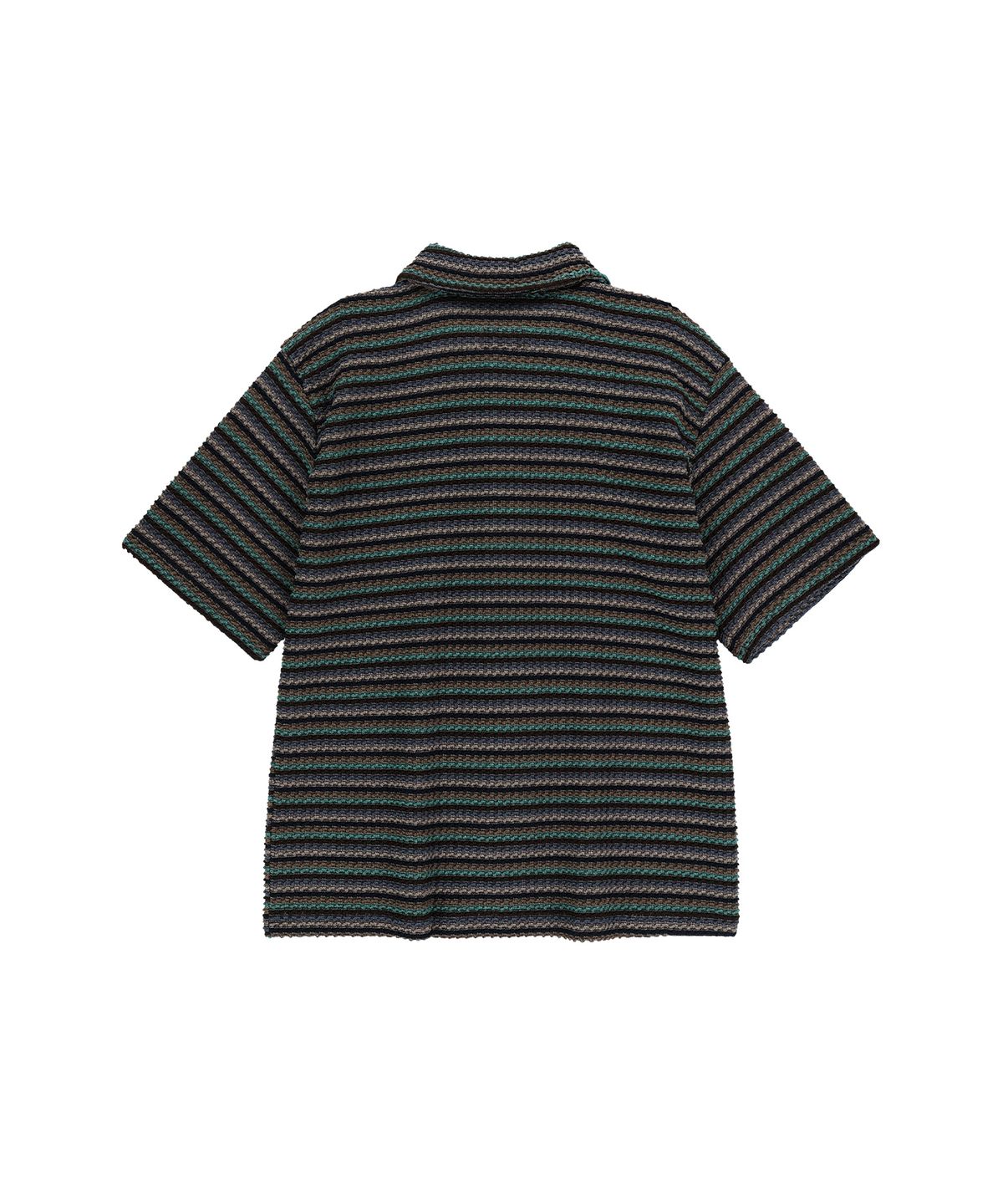 엔도어(ENDOOR) vintage stripe crochet 1/2 shirts (vtg brown)