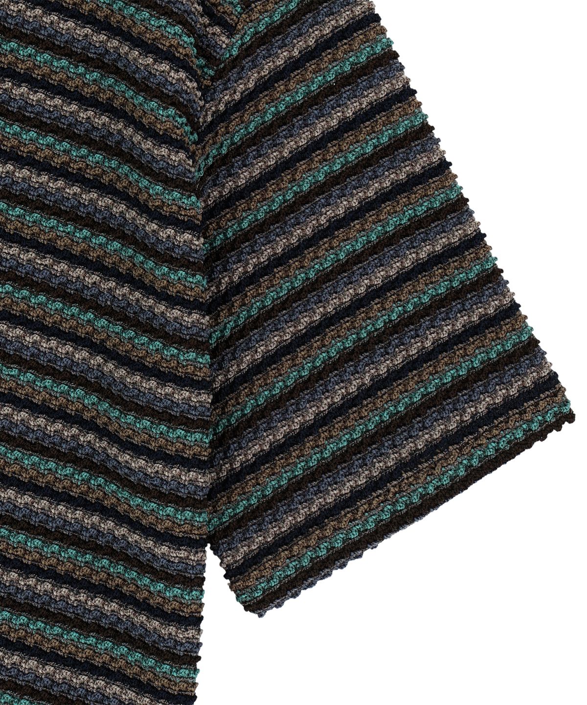 엔도어(ENDOOR) vintage stripe crochet 1/2 shirts (vtg brown)