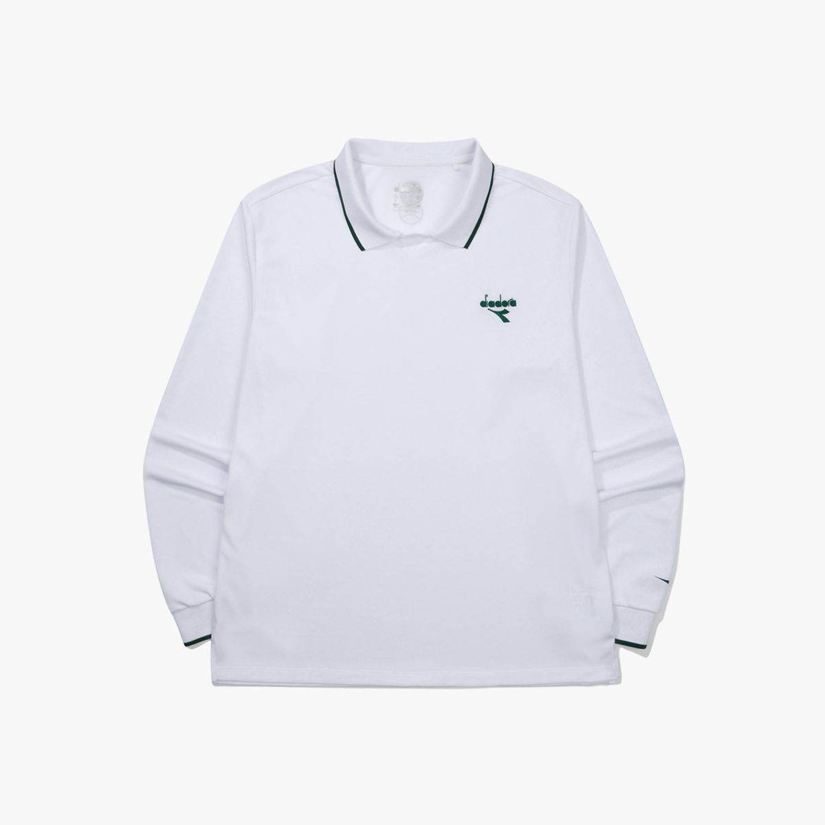 디아도라(diadora) DTA 테니스볼 카라 긴팔 티셔츠 WHITE