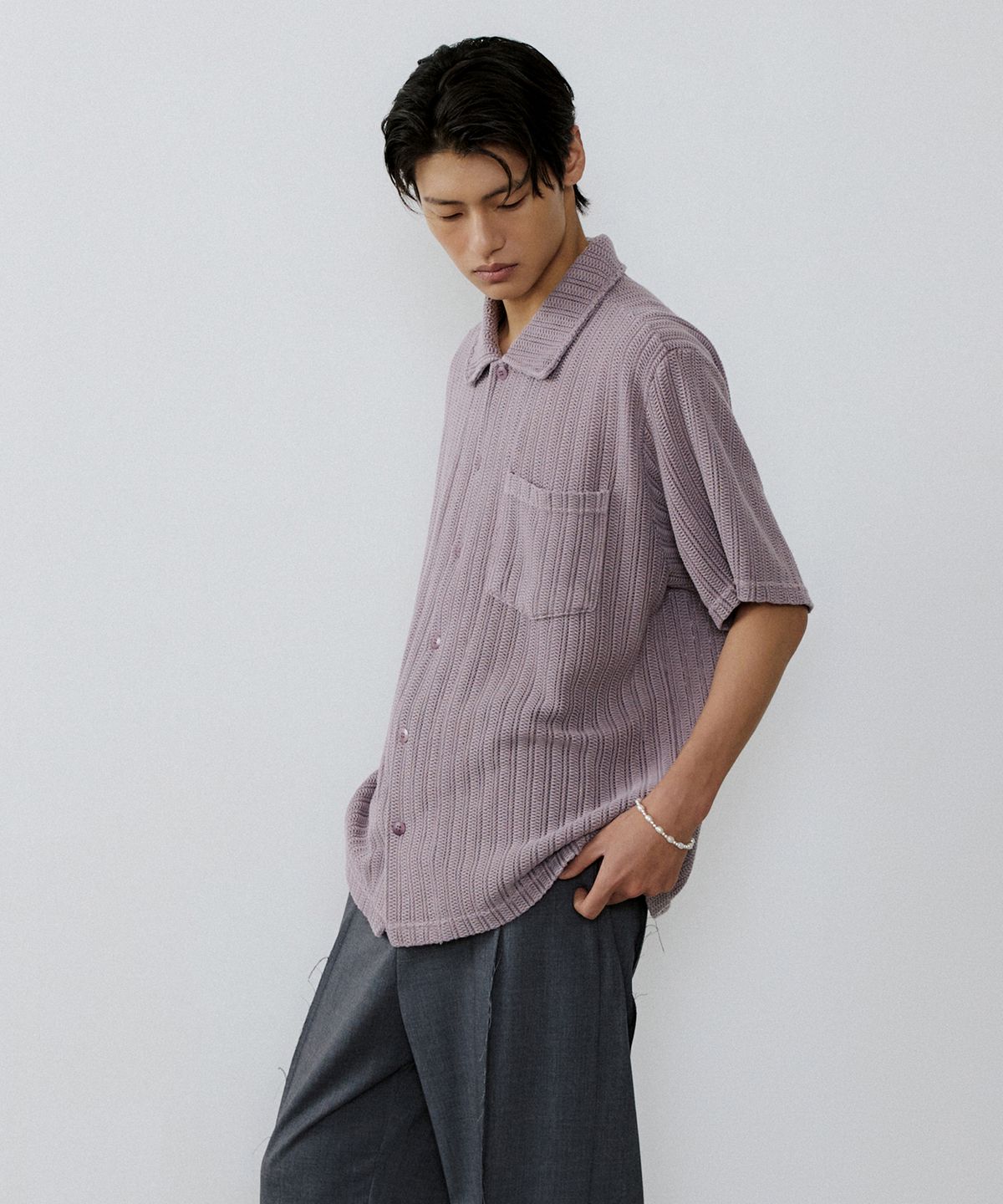 엔도어(ENDOOR) vintage crochet 1/2 shirts (vtg light purple)
