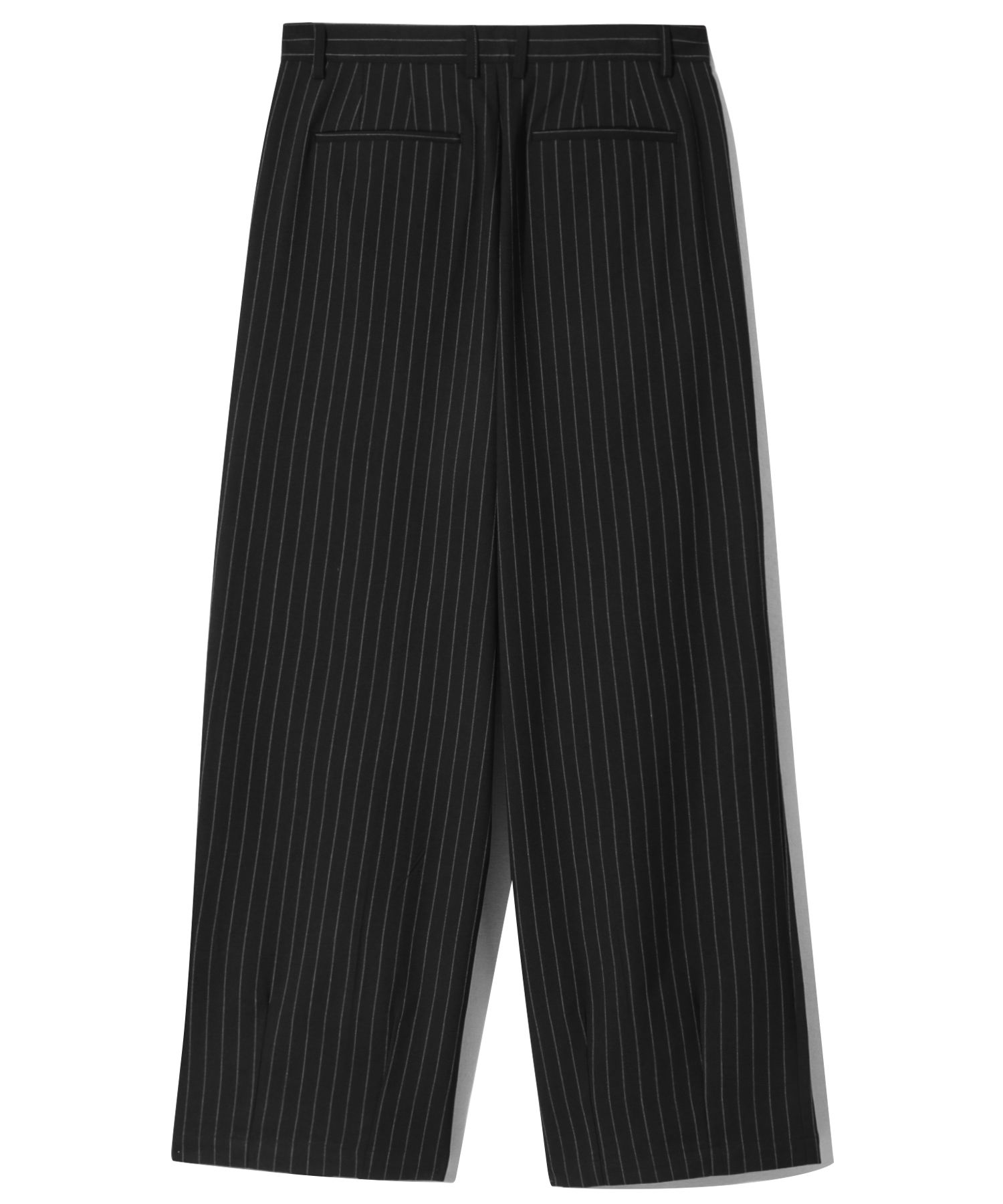 MUSINSA公式 | BASEMOMENT ツーピンタックワイドストライプスラックス