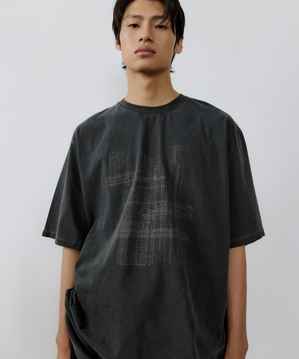엔도어(ENDOOR) Garment Dyeing track 1/2 t-shirt (vtg gray)