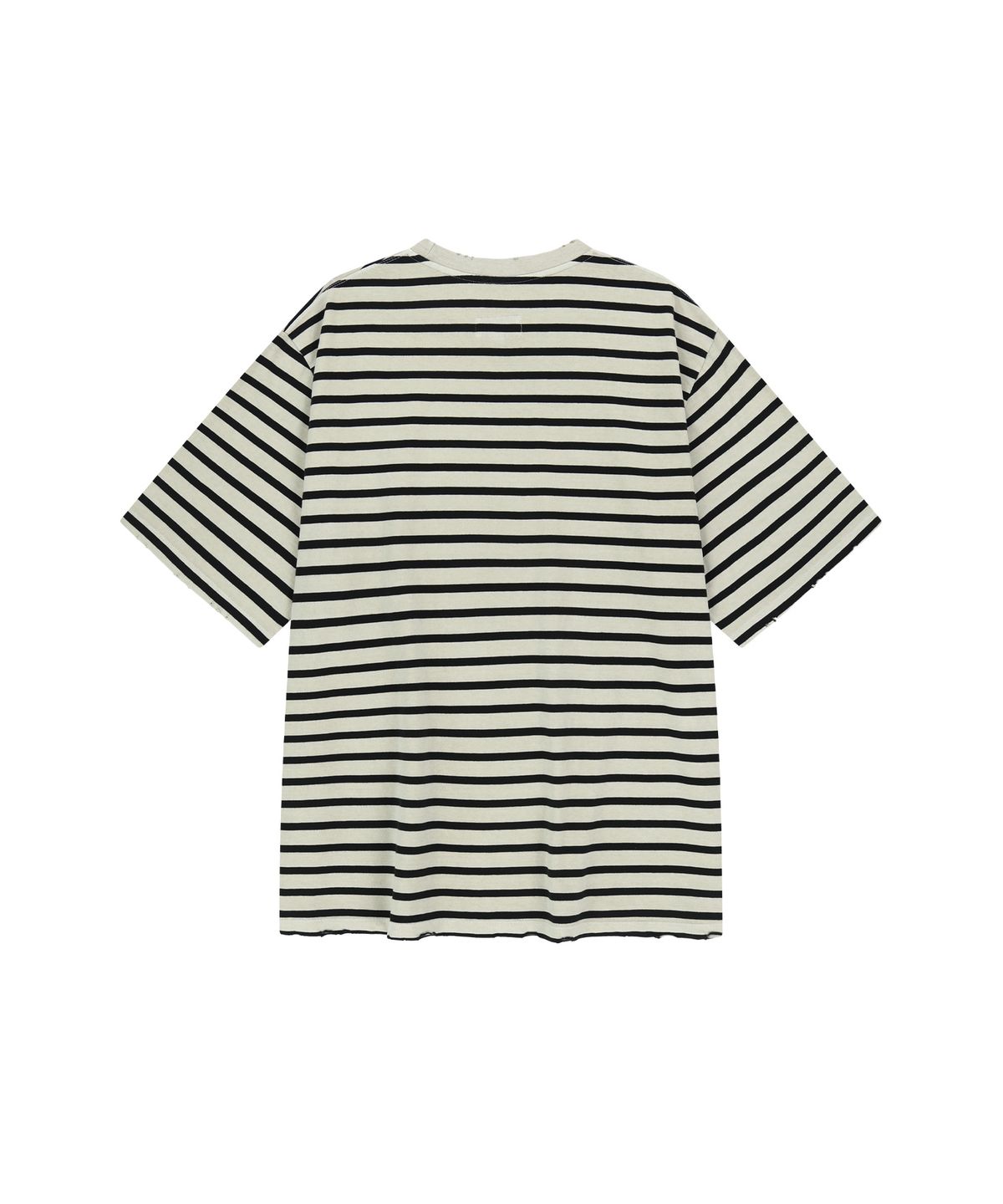 엔도어(ENDOOR) Vintage damage stripe 1/2 t-shirt (vtg black)