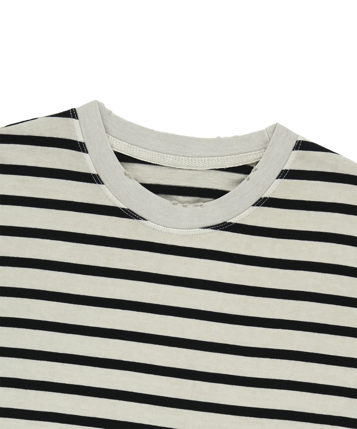 엔도어(ENDOOR) Vintage damage stripe 1/2 t-shirt (vtg black)