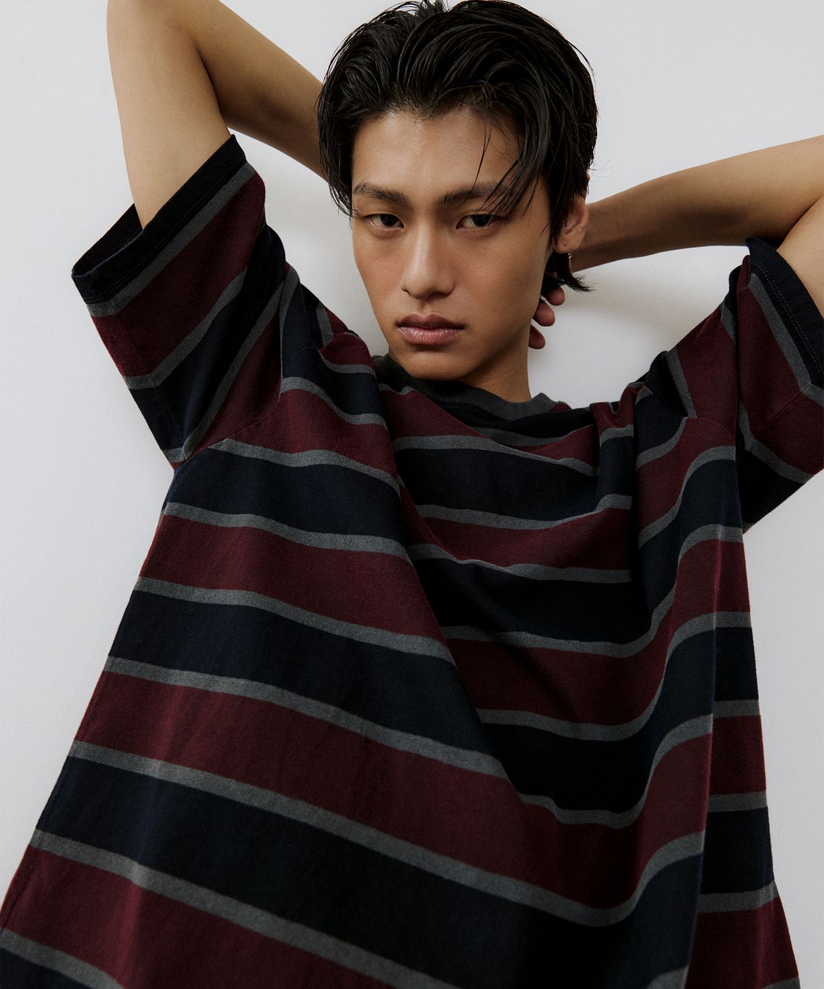 엔도어(ENDOOR) Vintage stripe 1/2 t-shirt (vtg red)