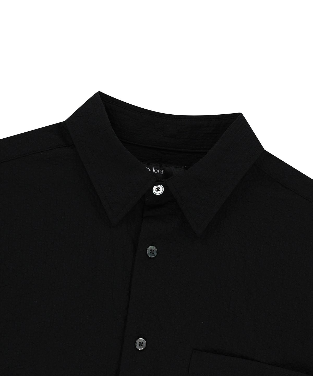 엔도어(ENDOOR) Washed seersucker 1/2 shirt (black)