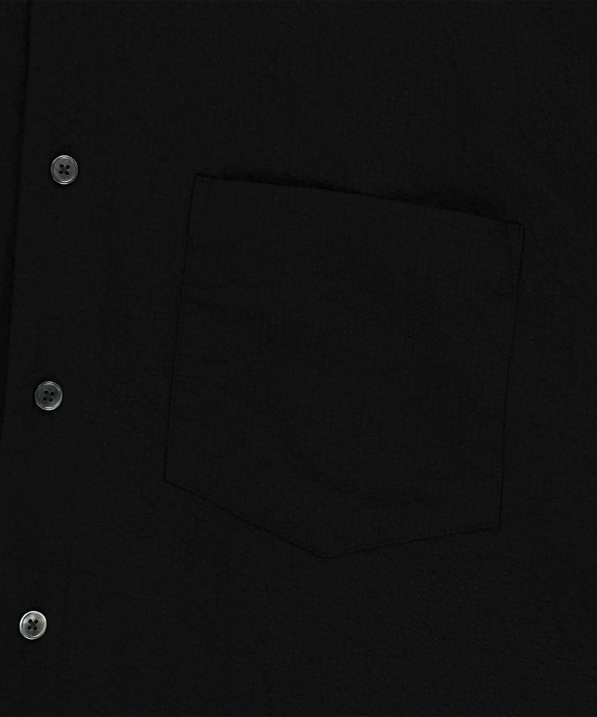 엔도어(ENDOOR) Washed seersucker 1/2 shirt (black)