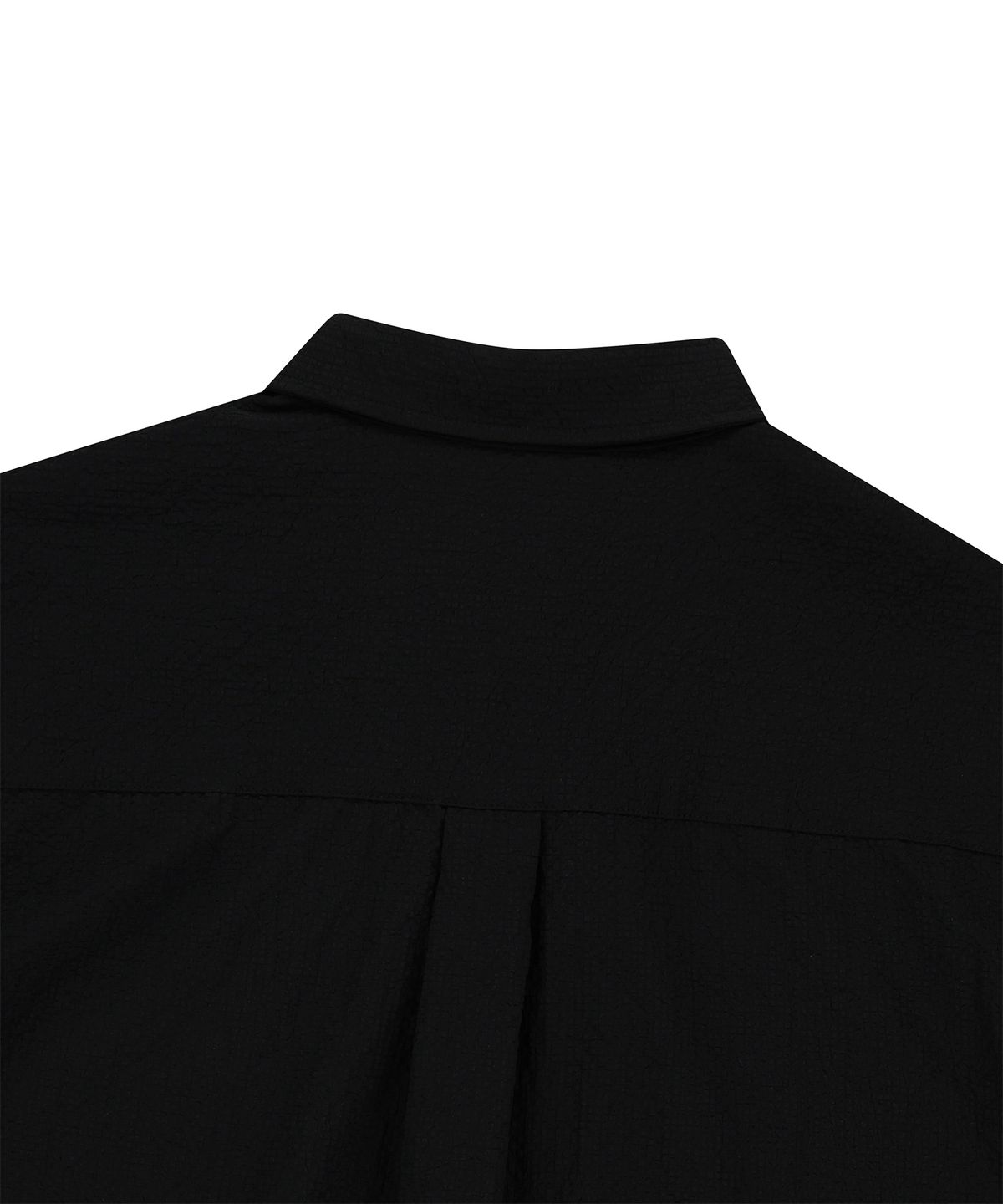 엔도어(ENDOOR) Washed seersucker 1/2 shirt (black)