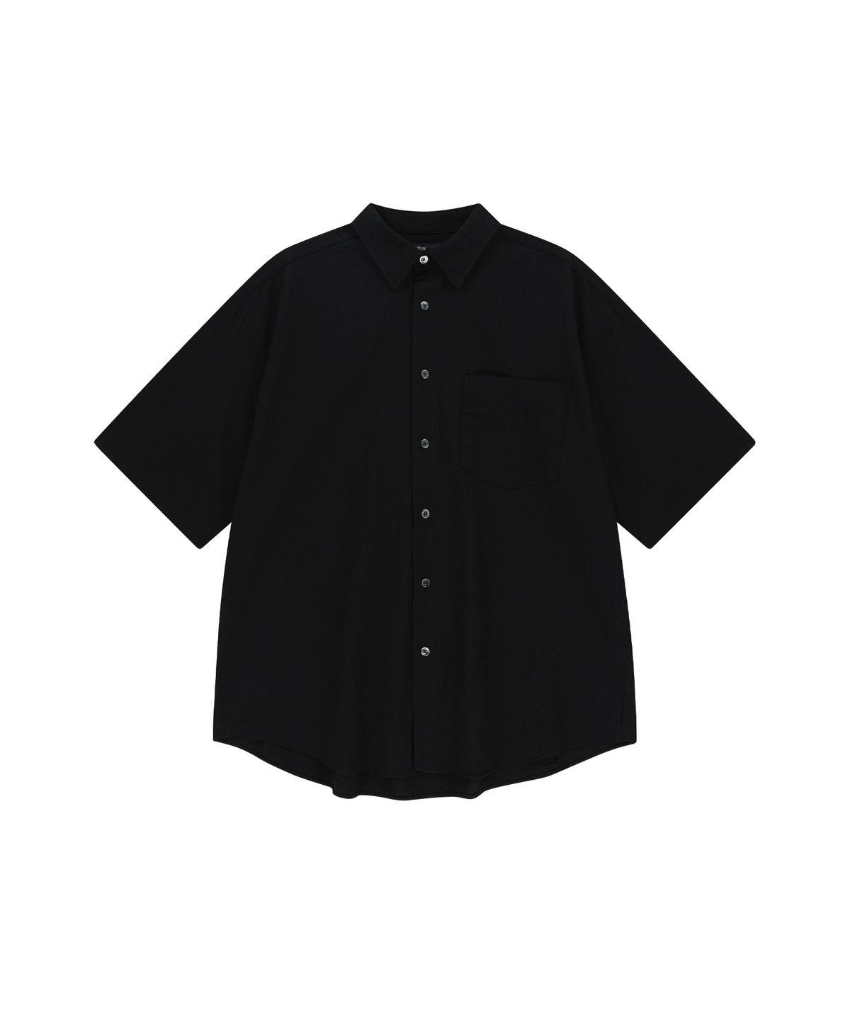 엔도어(ENDOOR) Washed seersucker 1/2 shirt (black)